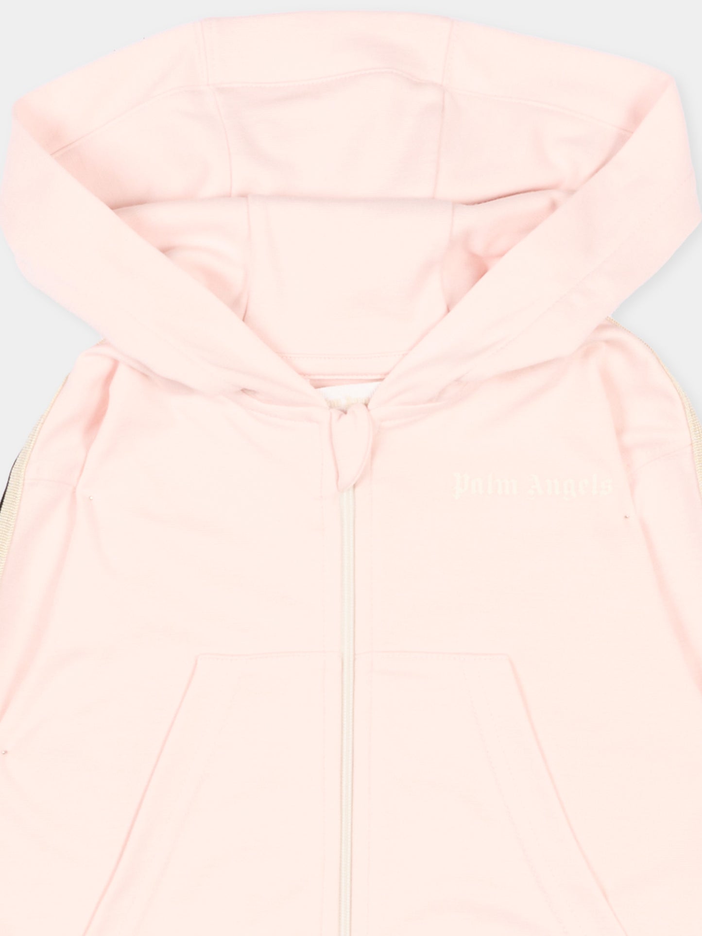 Felpa rosa per neonata con bande,Palm Angels,PG3X003S26FLE001 042