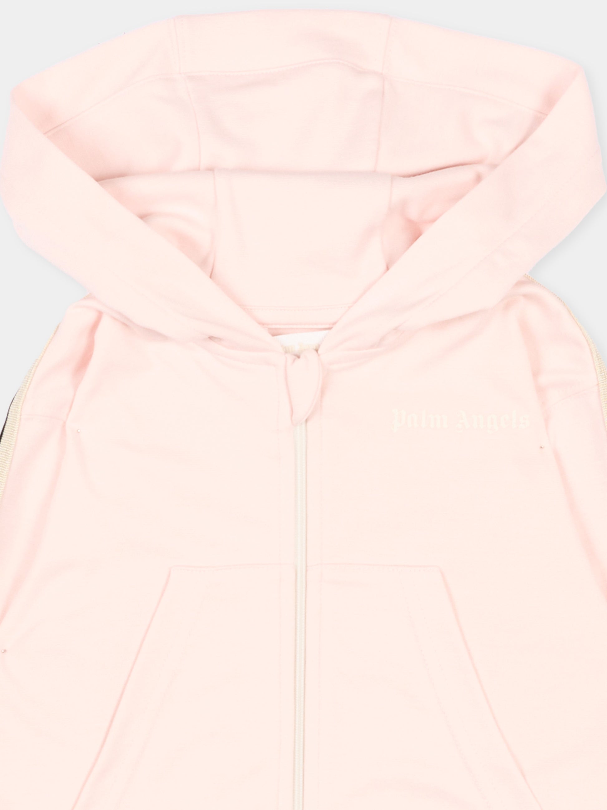 Felpa rosa per neonata con bande,Palm Angels,PG3X003S26FLE001 042