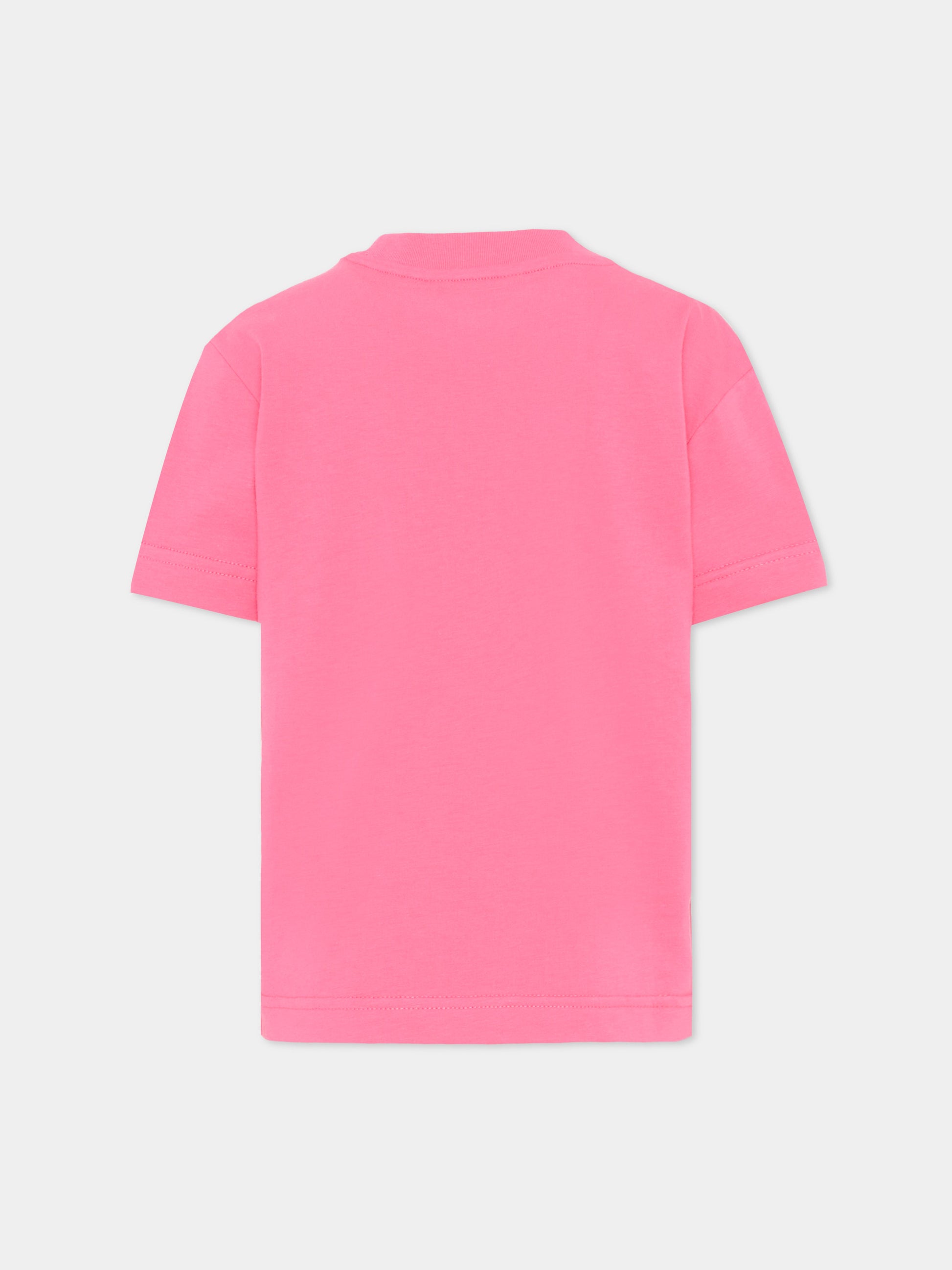 T-Shirt fucsia per bambina con Teddy Bear,Palm Angels,PGAA002S26JER002 044