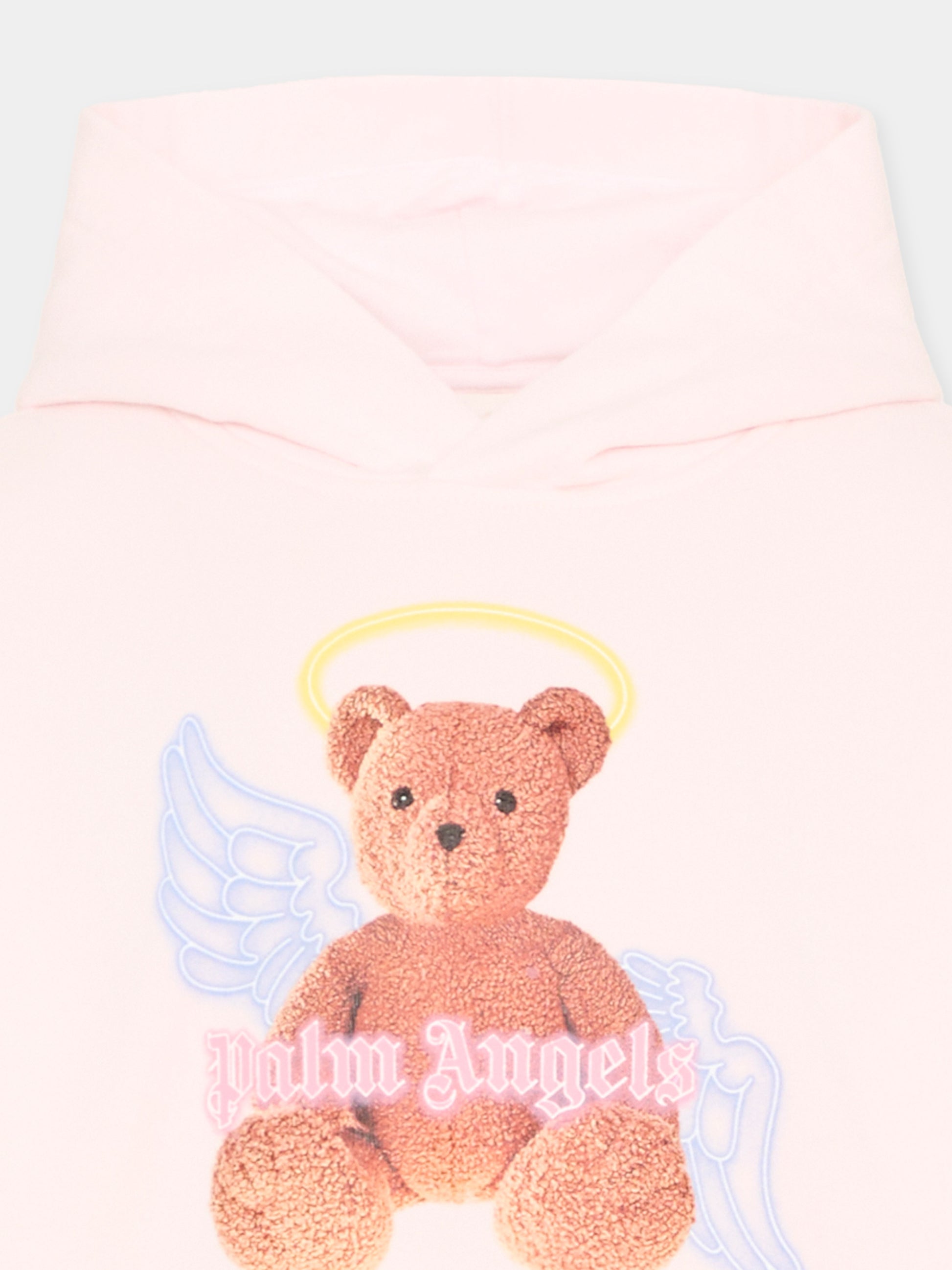 Felpa rosa Palm Angels per bambina teddy,Palm Angels,PGBB015S26FLE001 042