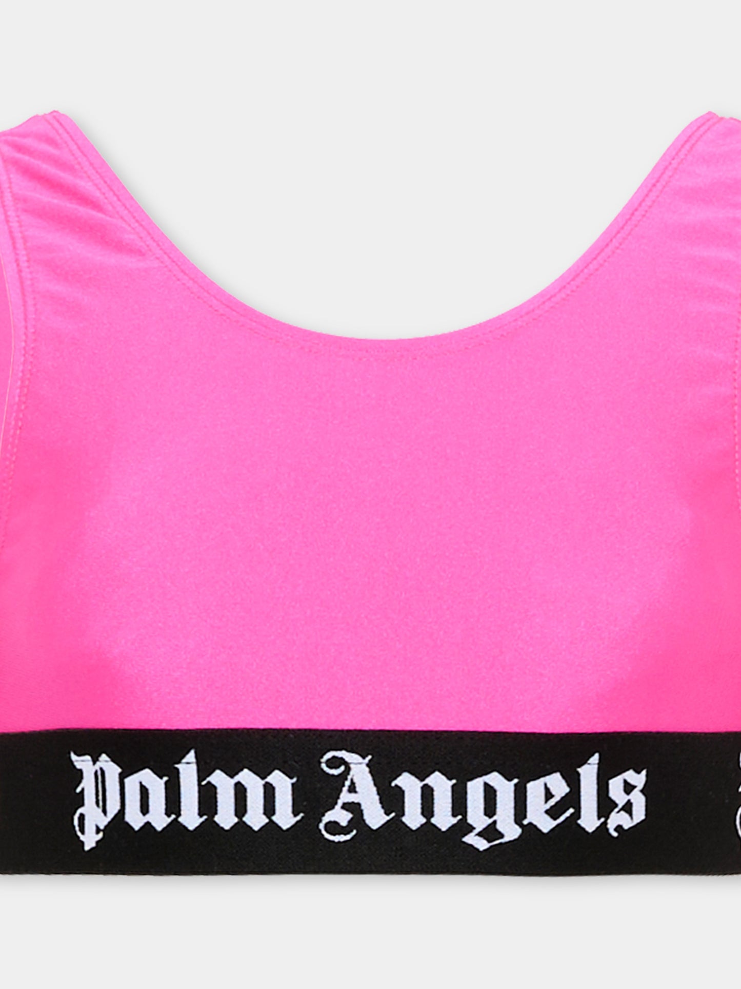 Bikini fucsia per bambina con logo,Palm Angels,PGFE002S26JER001 044