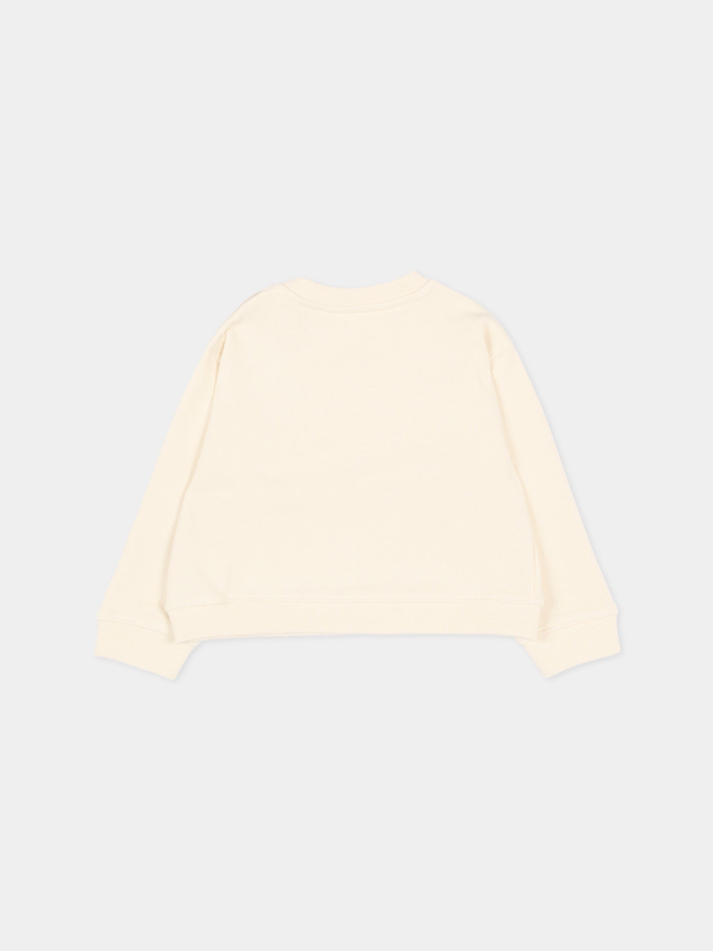 Felpa avorio per neonata con logo,Palm Angels,PGXC001S26FLE002 002