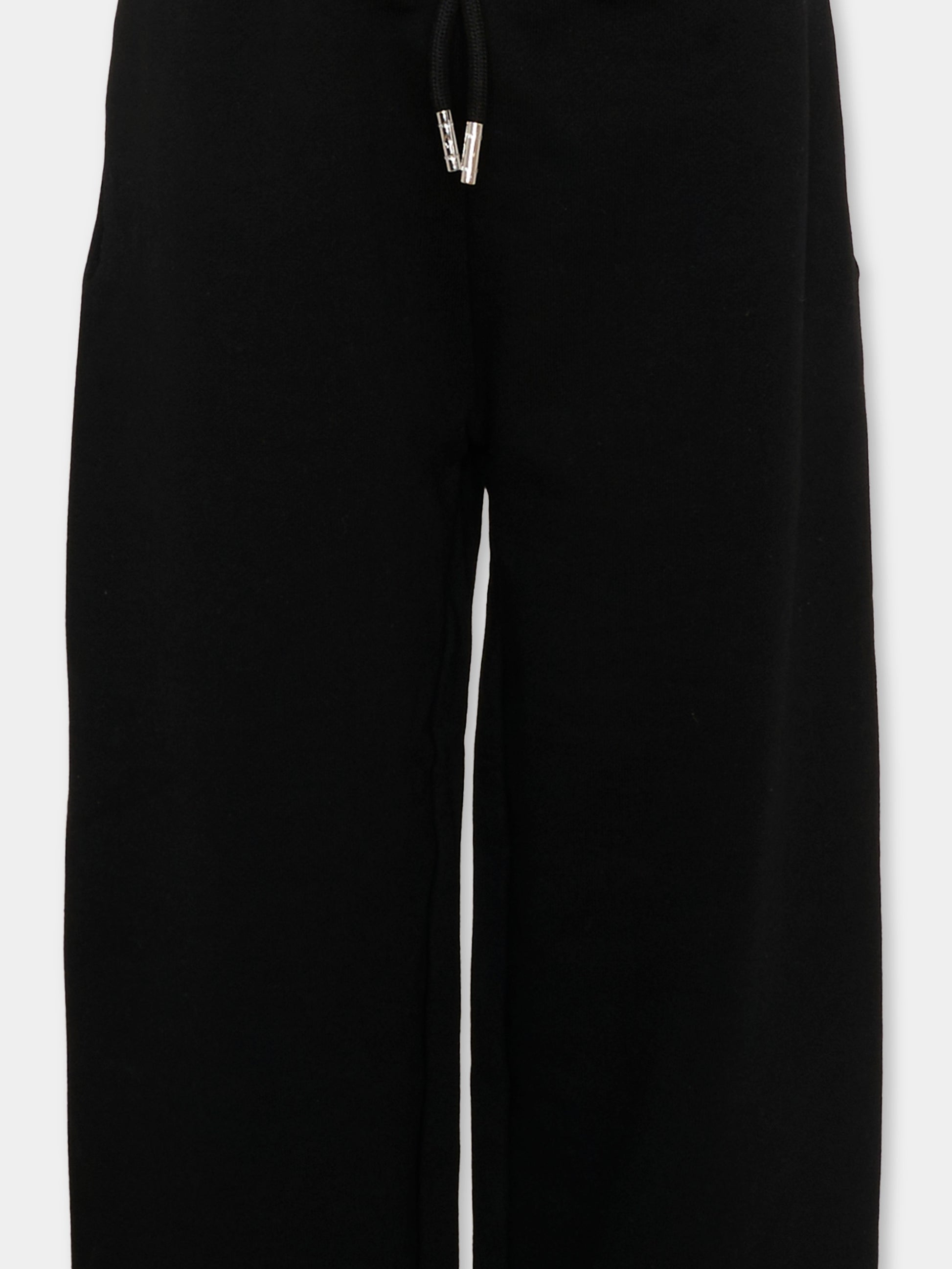 Pantaloni sportivi neri con ali per bambino,County Of Milan Kids,S6CMJBFP015 110