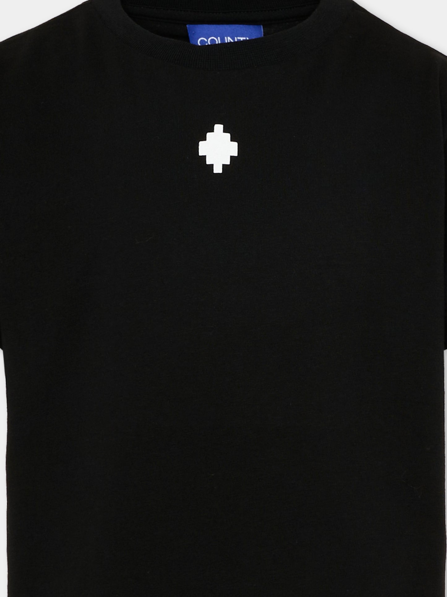 T-Shirt nera per bambino con logo,County Of Milan Kids,S6CMJBTH008 110