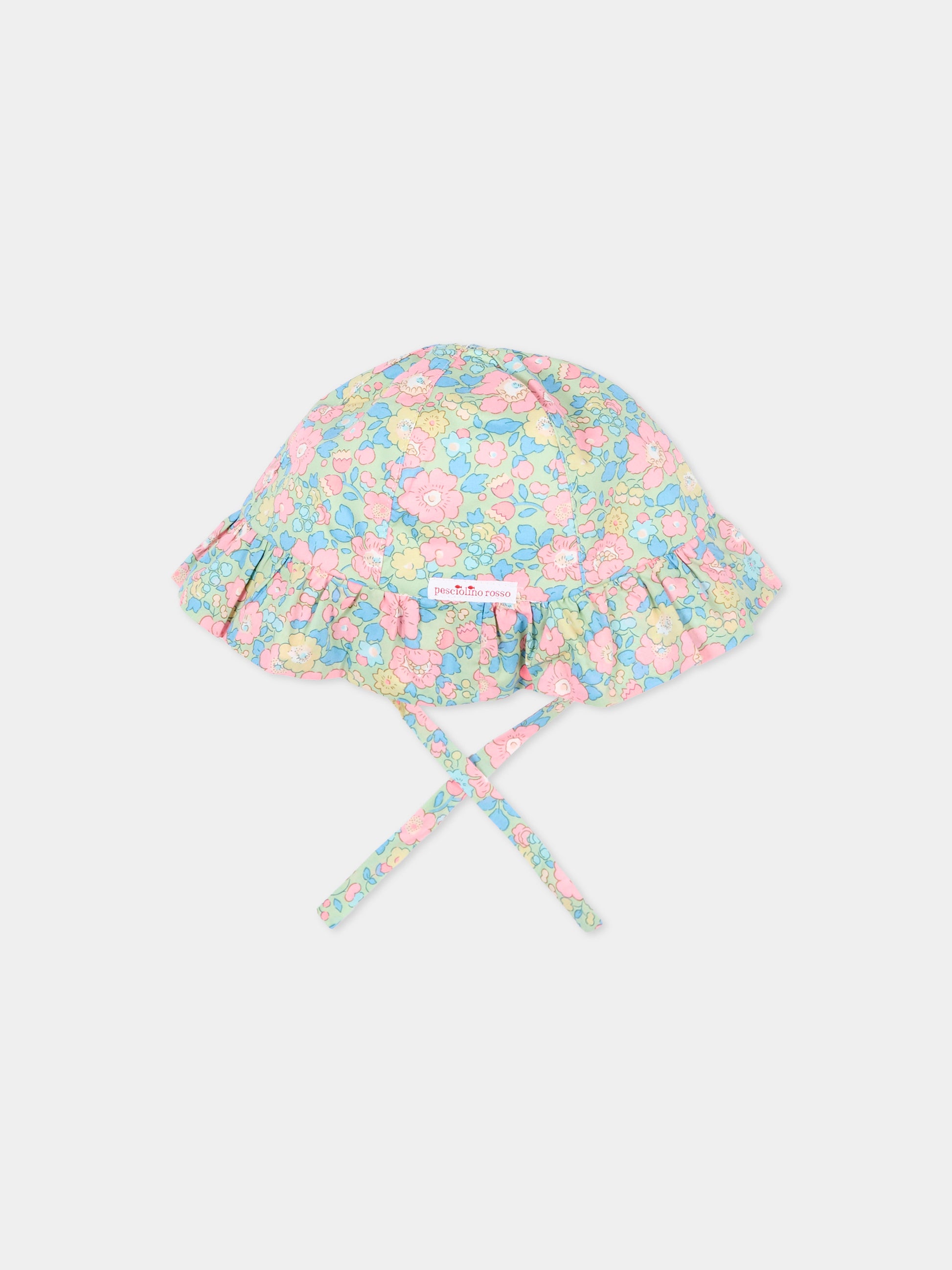 Cloche verde per neonata floreale,Pesciolino Rosso,CP S 184