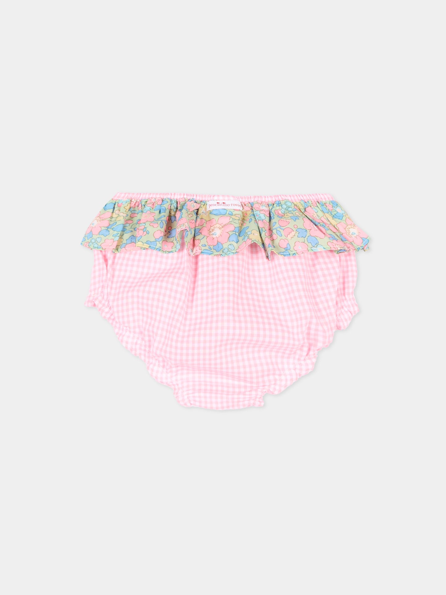 Slip bikini rosa per neonata floreale,Pesciolino Rosso,N02 PATCH S 184