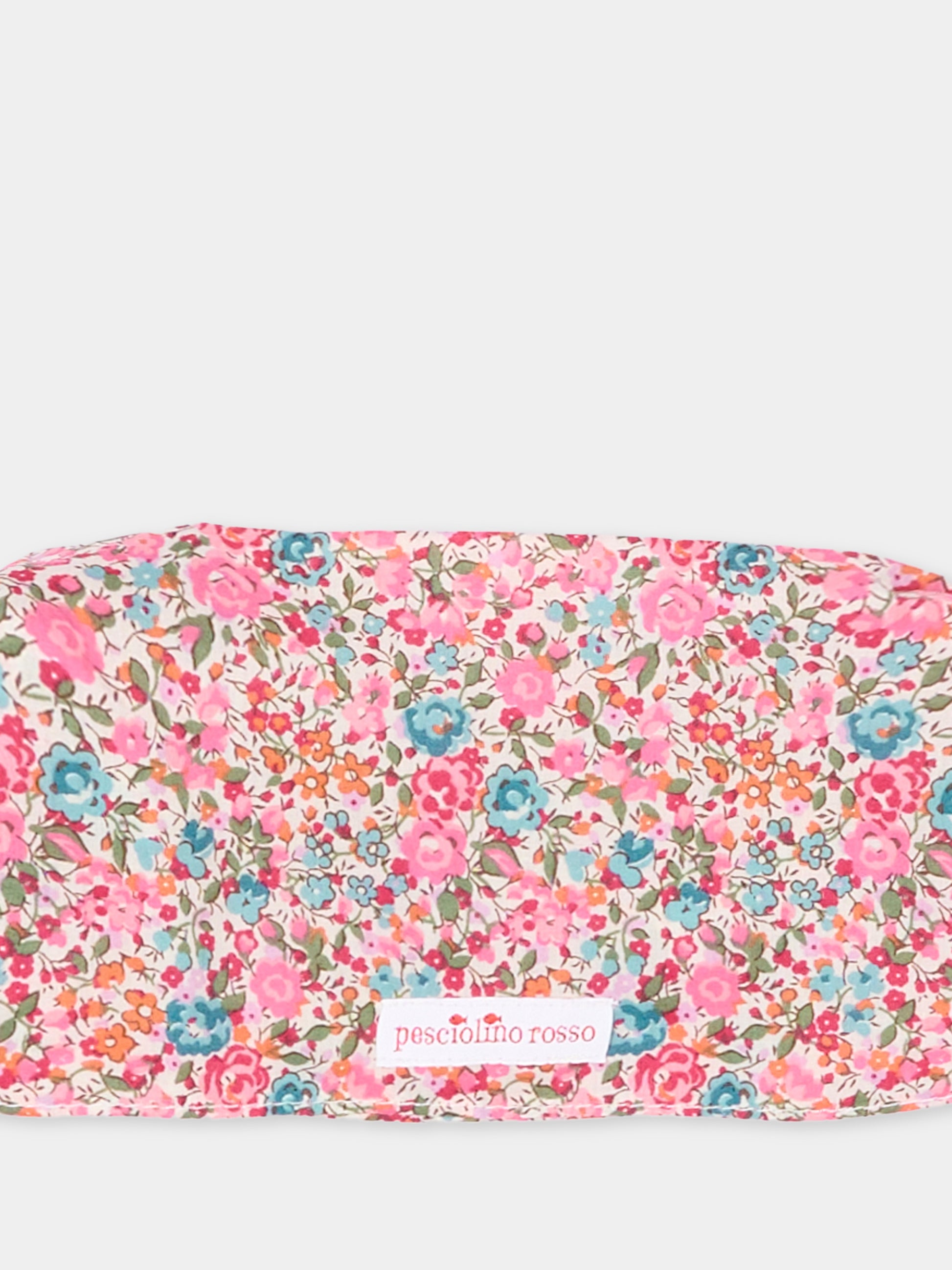 Bandana fucsia floreale per bambina,Pesciolino Rosso,BND S 185