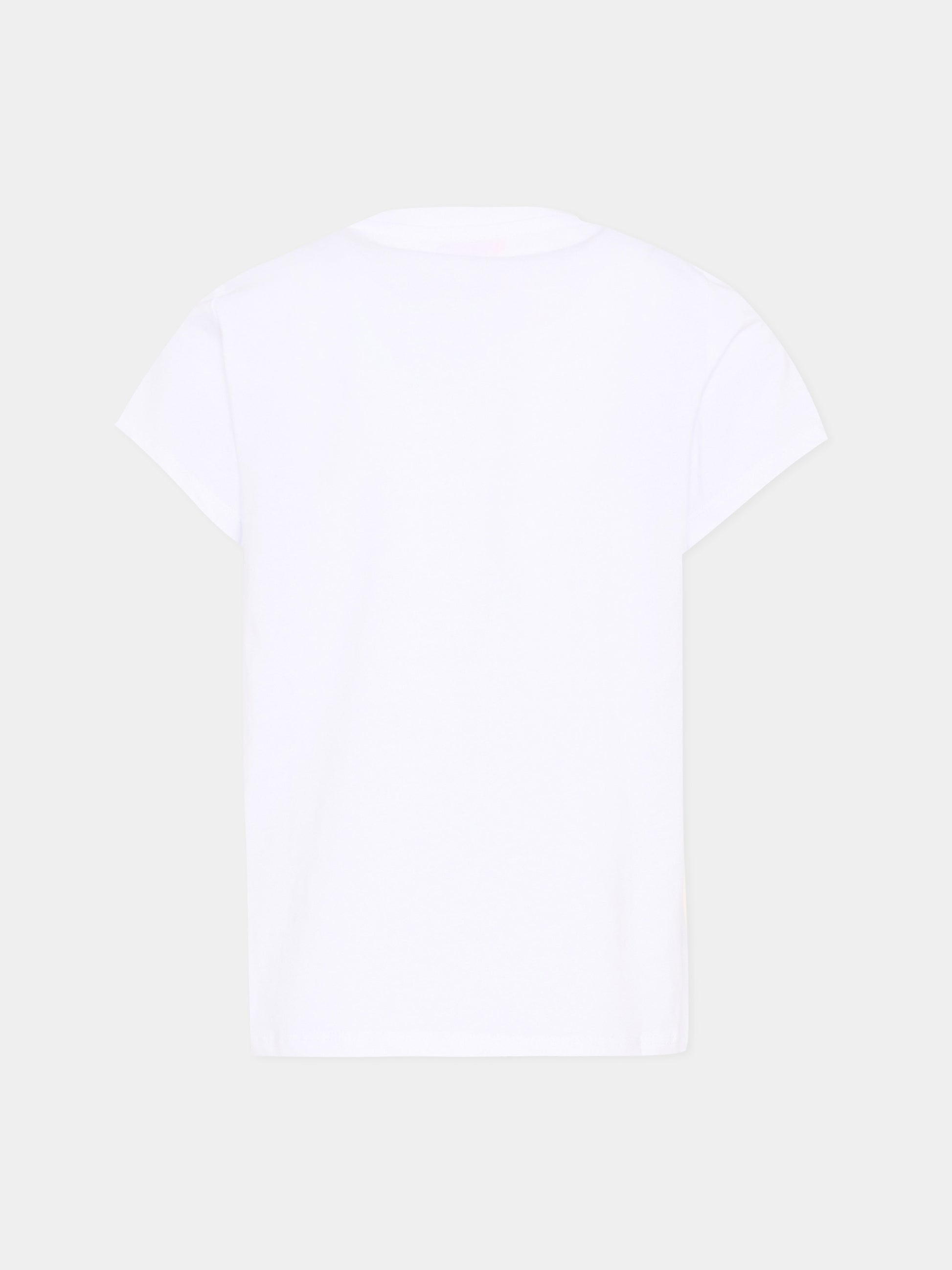 T-shirt bianca per bambino con taschino a fiori,Pesciolino Rosso,TSM S 177