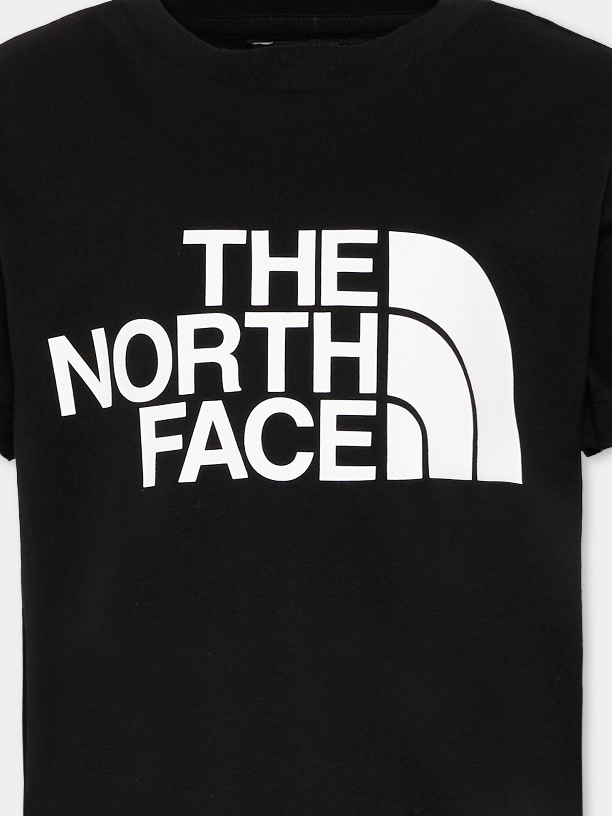T-shirt nera per bambini con logo,The North Face Kids,NF0A8EHGJK31