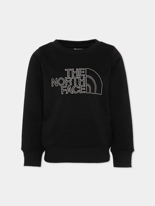 Felpa nera per bambino con logo,The North Face Kids,NF0A8AXXJK31