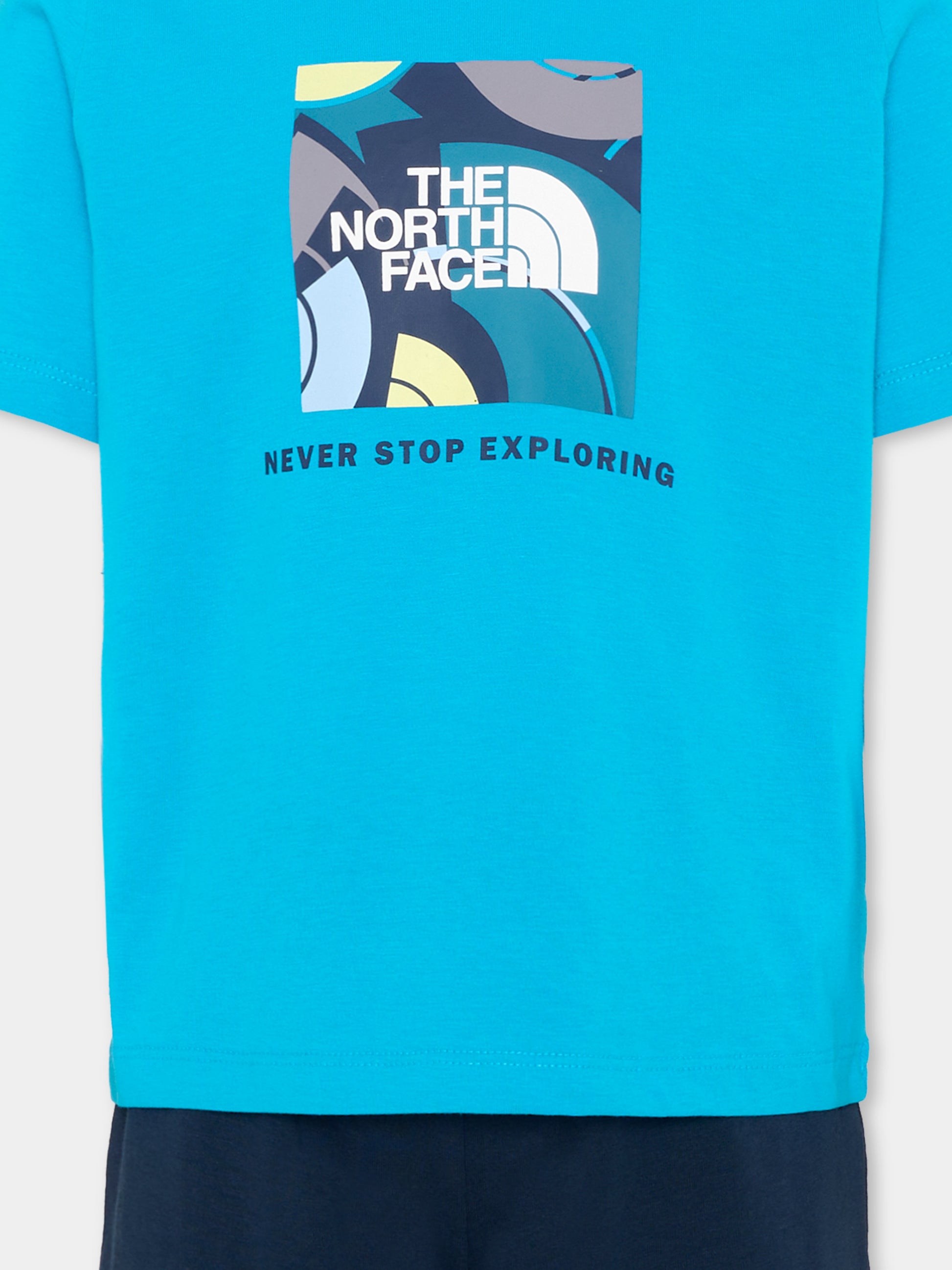 Completo sportivo azzurro per bambino con logo,The North Face Kids,NF0A8G1HDGY1