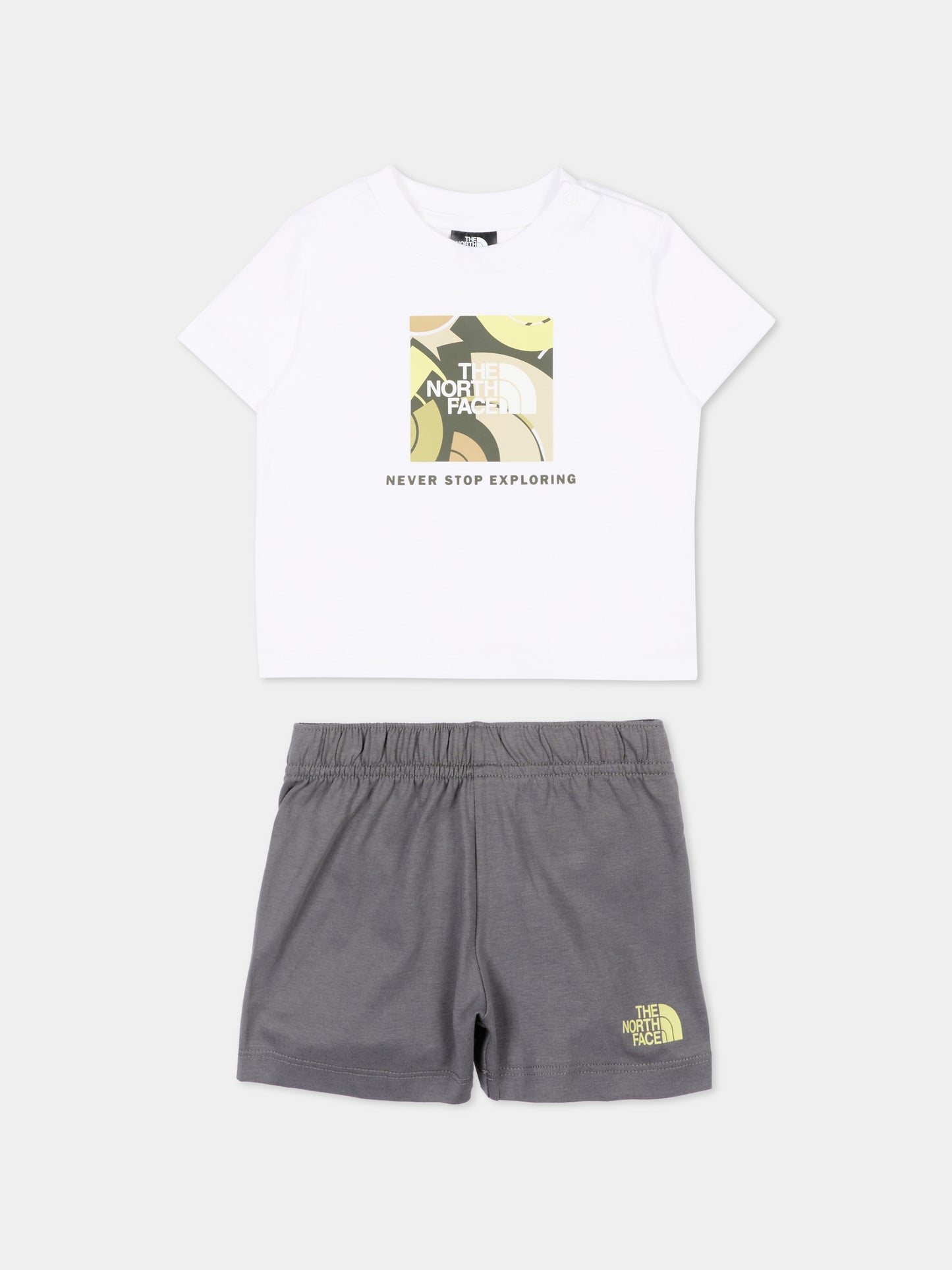 Completo sportivo bianco per neonato con logo,The North Face Kids,NF0A8G1D3N81