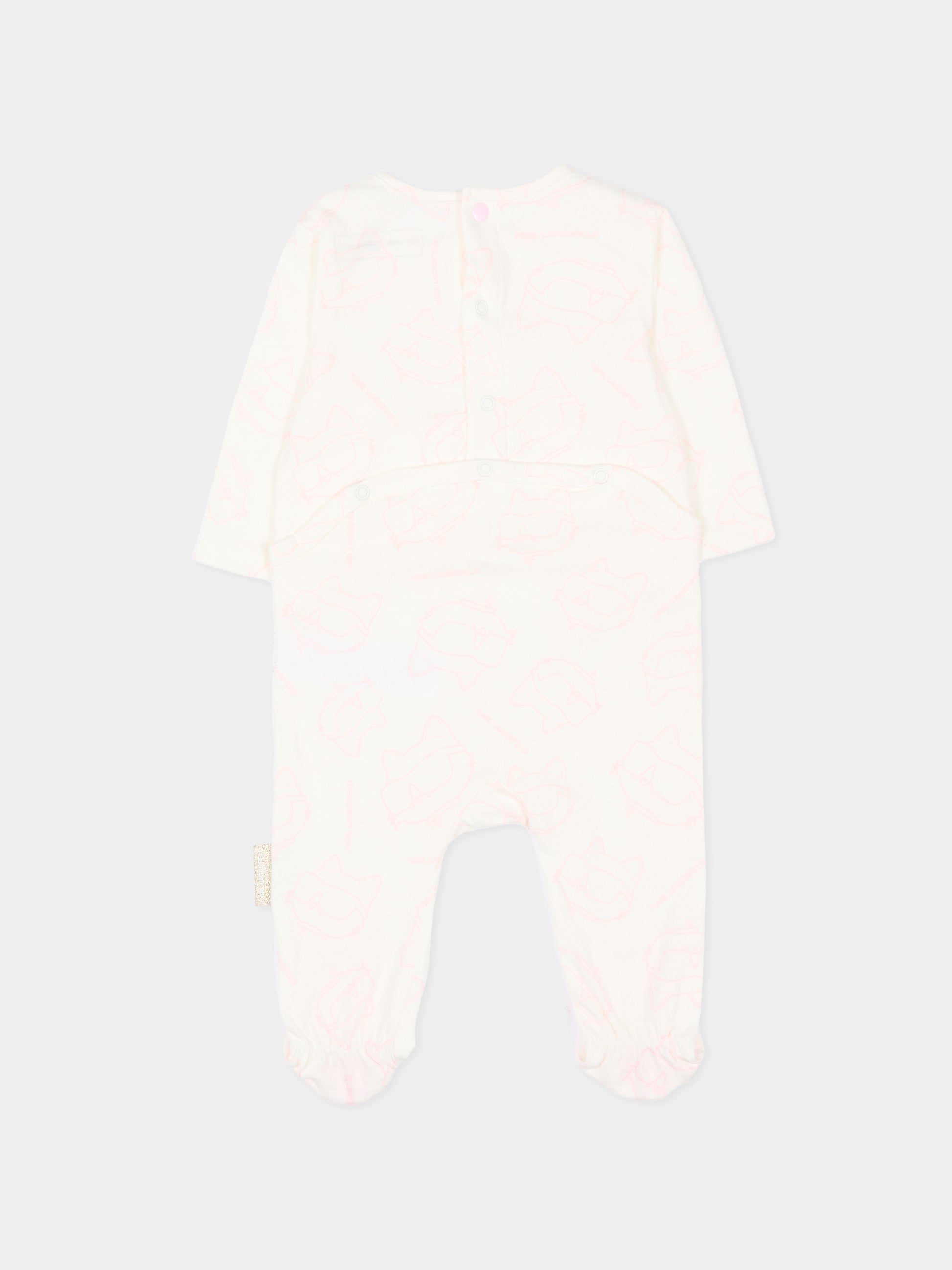 Set tutina rosa per neonata con Choupette,Karl Lagerfeld Kids,Z31045 N74