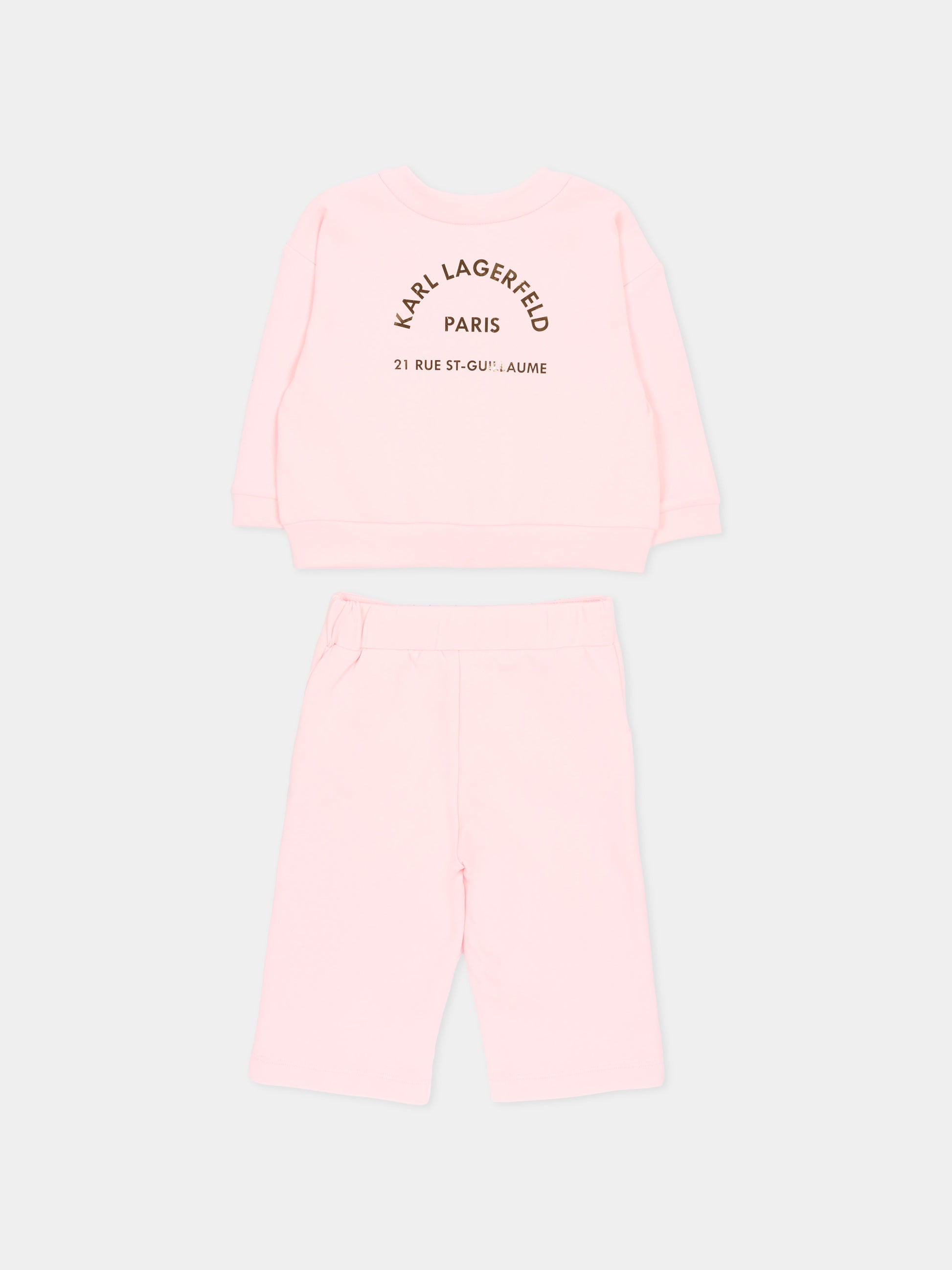 Completo rosa per neonata con Choupette,Karl Lagerfeld Kids,Z31056 46F
