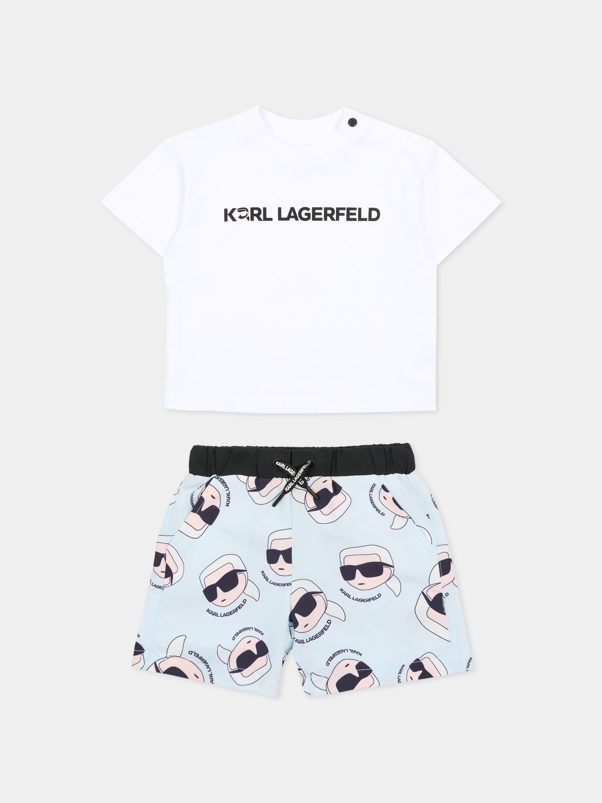 Completo bianco per neonato con Karl Lagerfeld,Karl Lagerfeld Kids,Z31067 10P