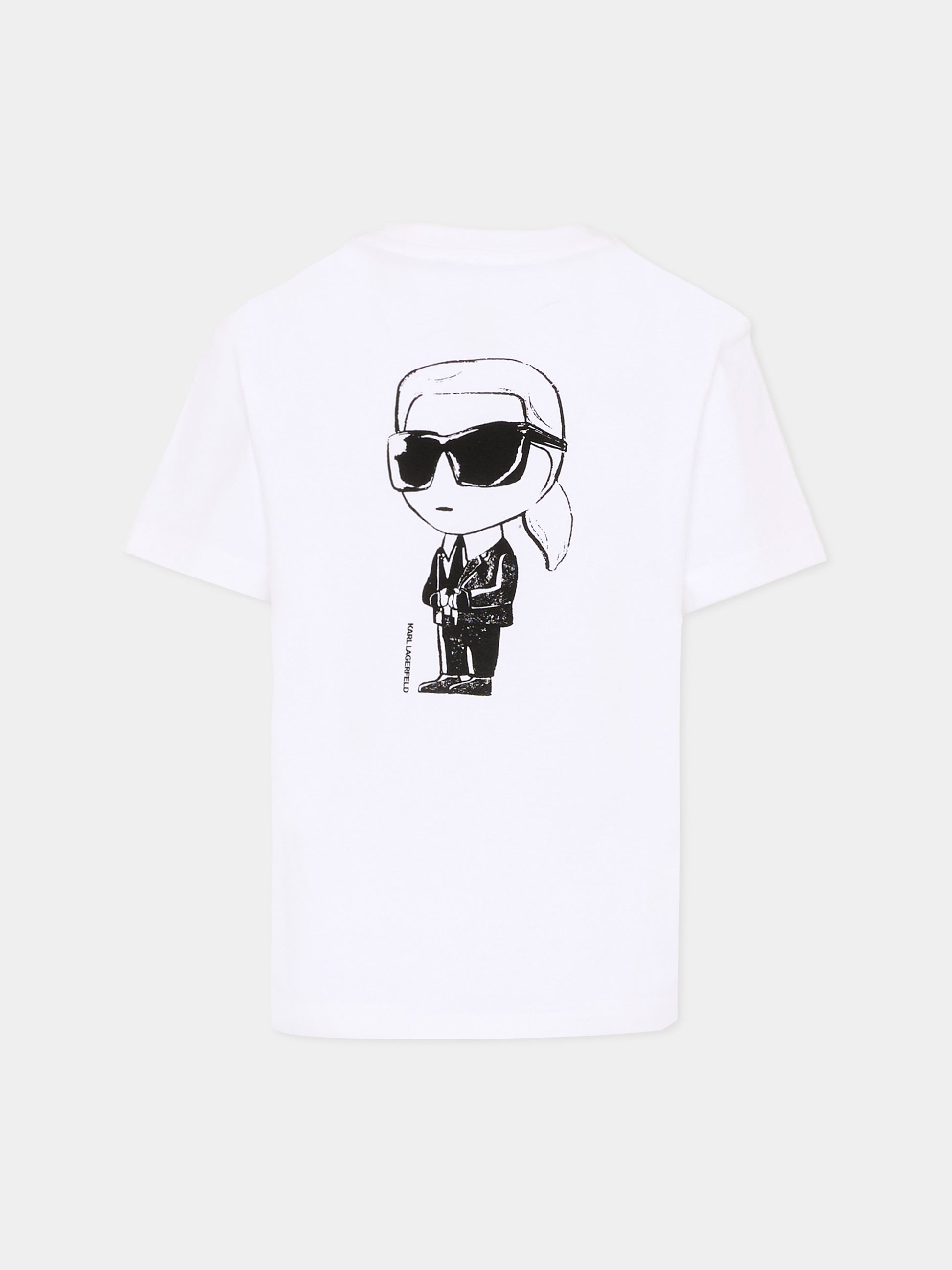 T-shirt bianca per bambino con Ikonik Karl,Karl Lagerfeld Kids,Z31103 10P
