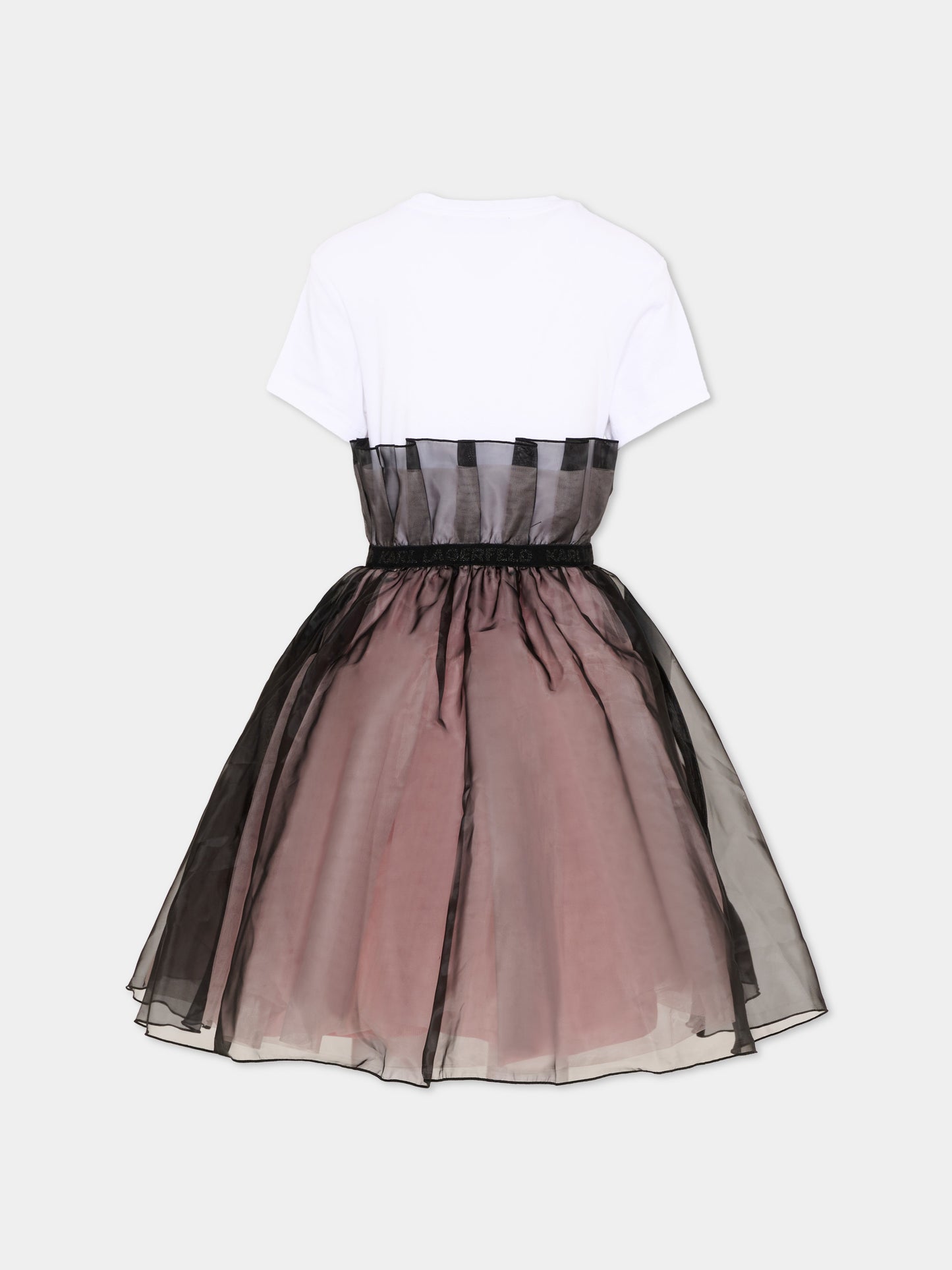Abito multicolor per bambina con logo,Karl Lagerfeld Kids,Z31140 N54