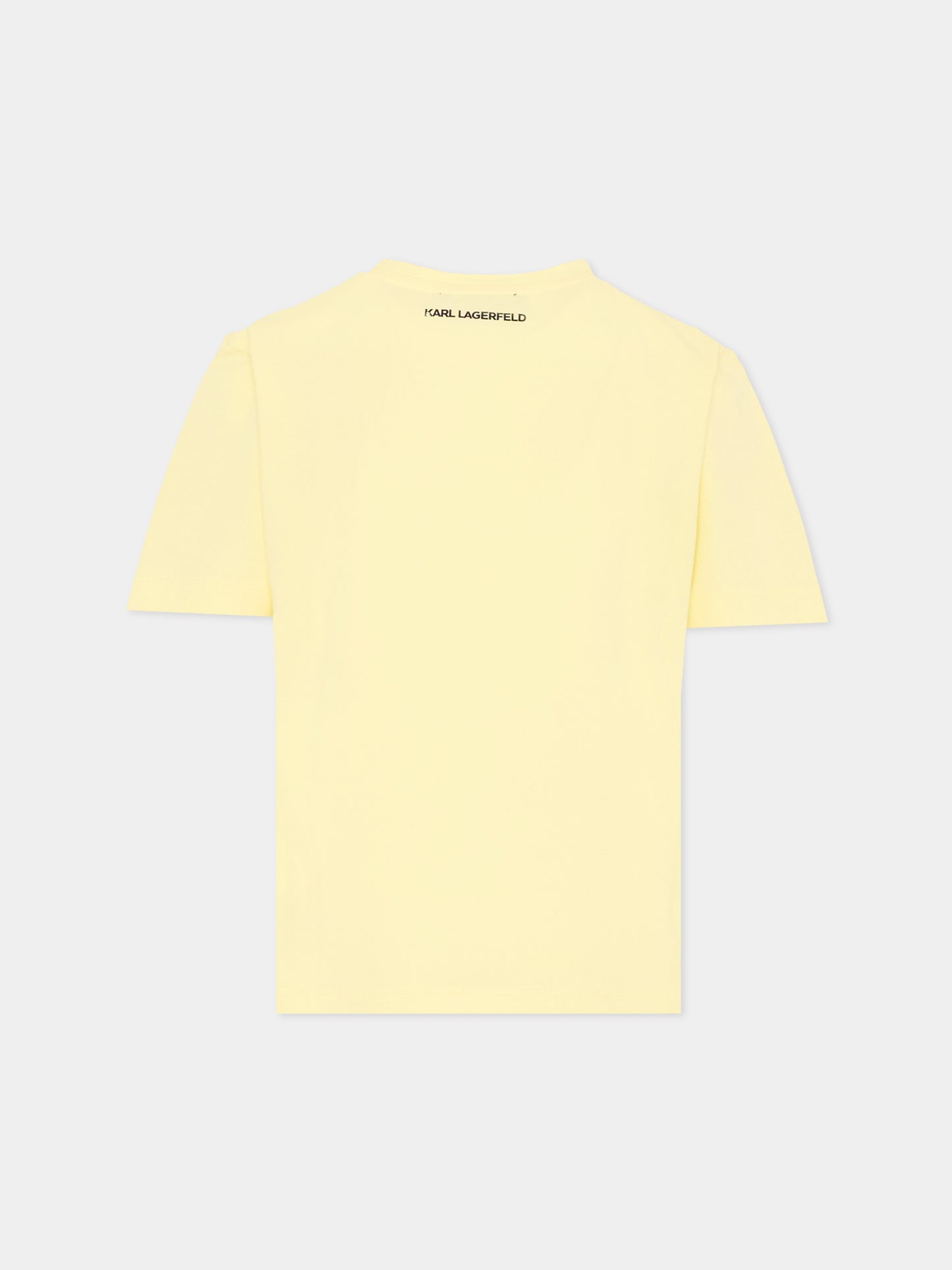 T-shirt gialla per bambina con Choupette,Karl Lagerfeld Kids,Z31162 556