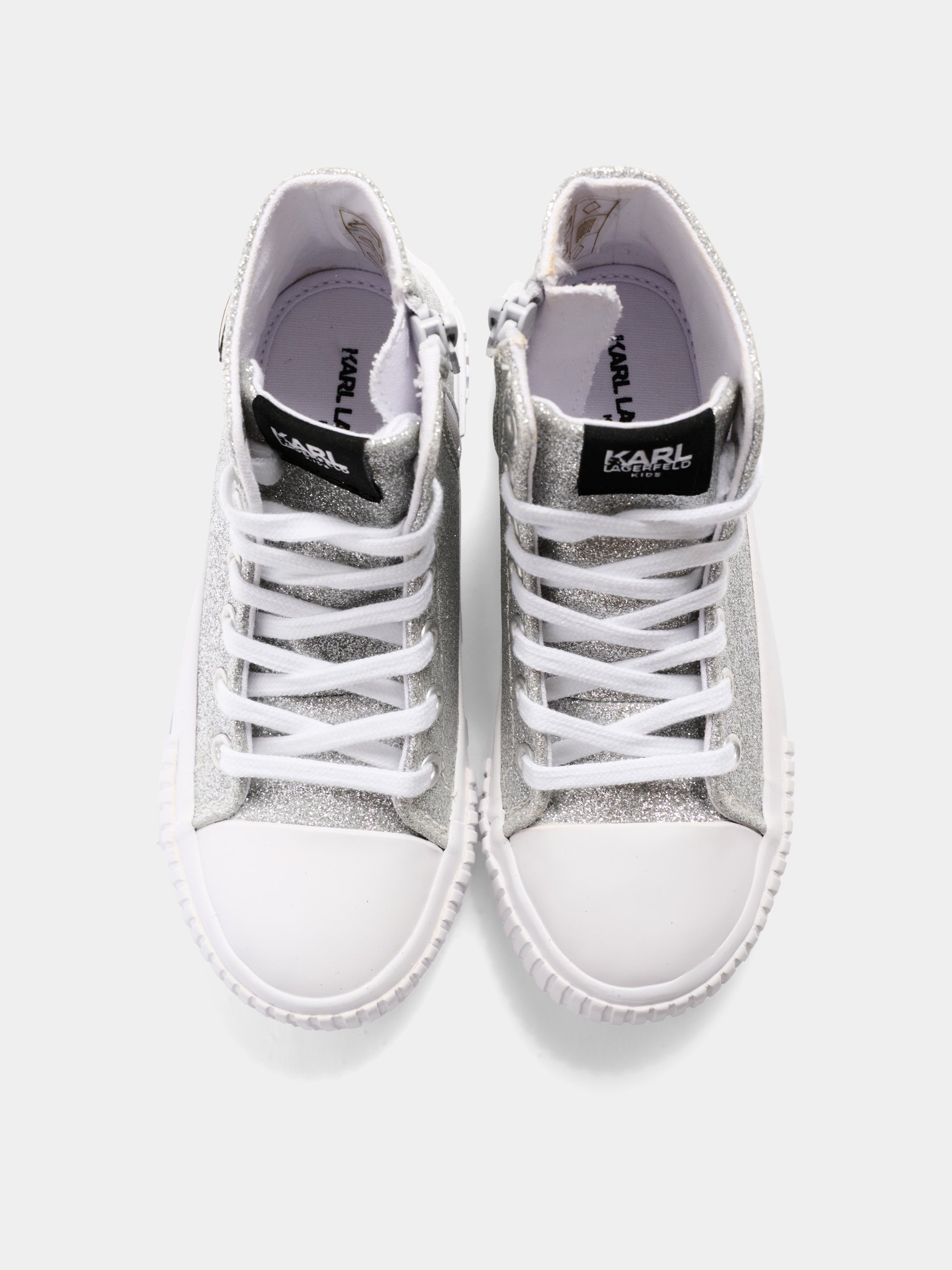 Sneakers argento per bambina con Ikonik Karl,Karl Lagerfeld Kids,Z31171 016