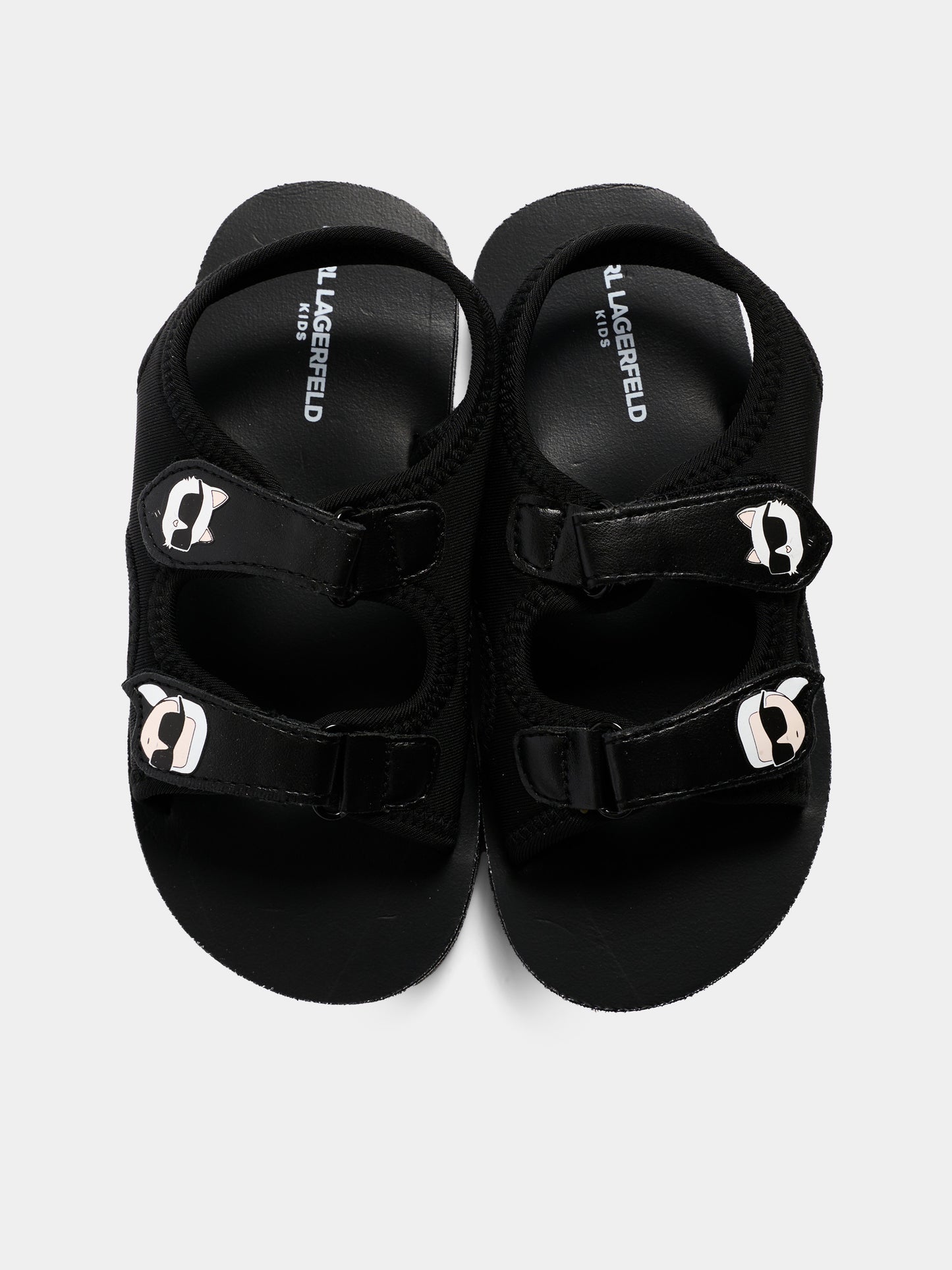 Sandali nero per bambini con Ikonik Karl,Karl Lagerfeld Kids,Z31183 09B
