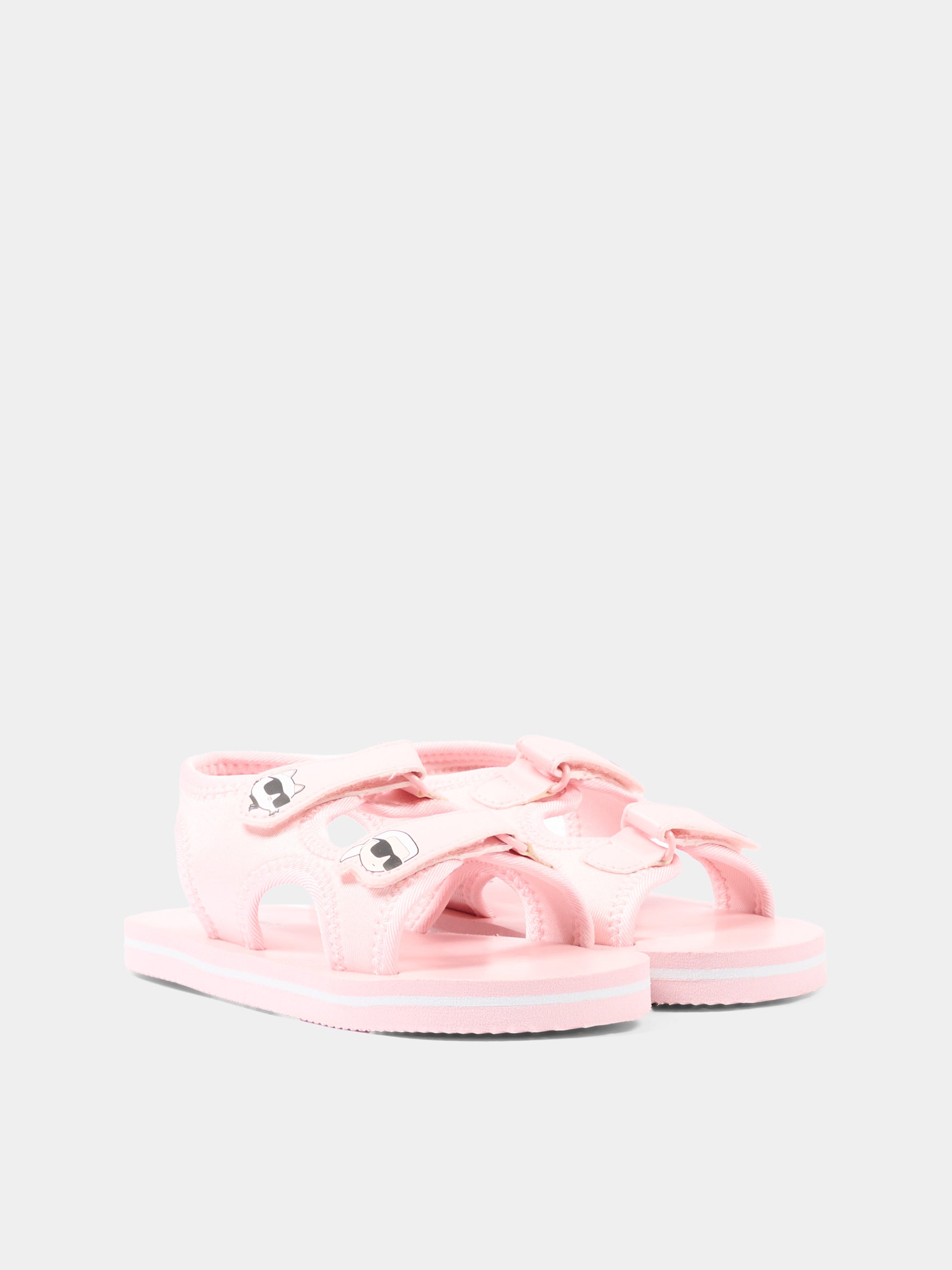Sandali rosa per bambina con Ikonik Karl,Karl Lagerfeld Kids,Z31183 46F