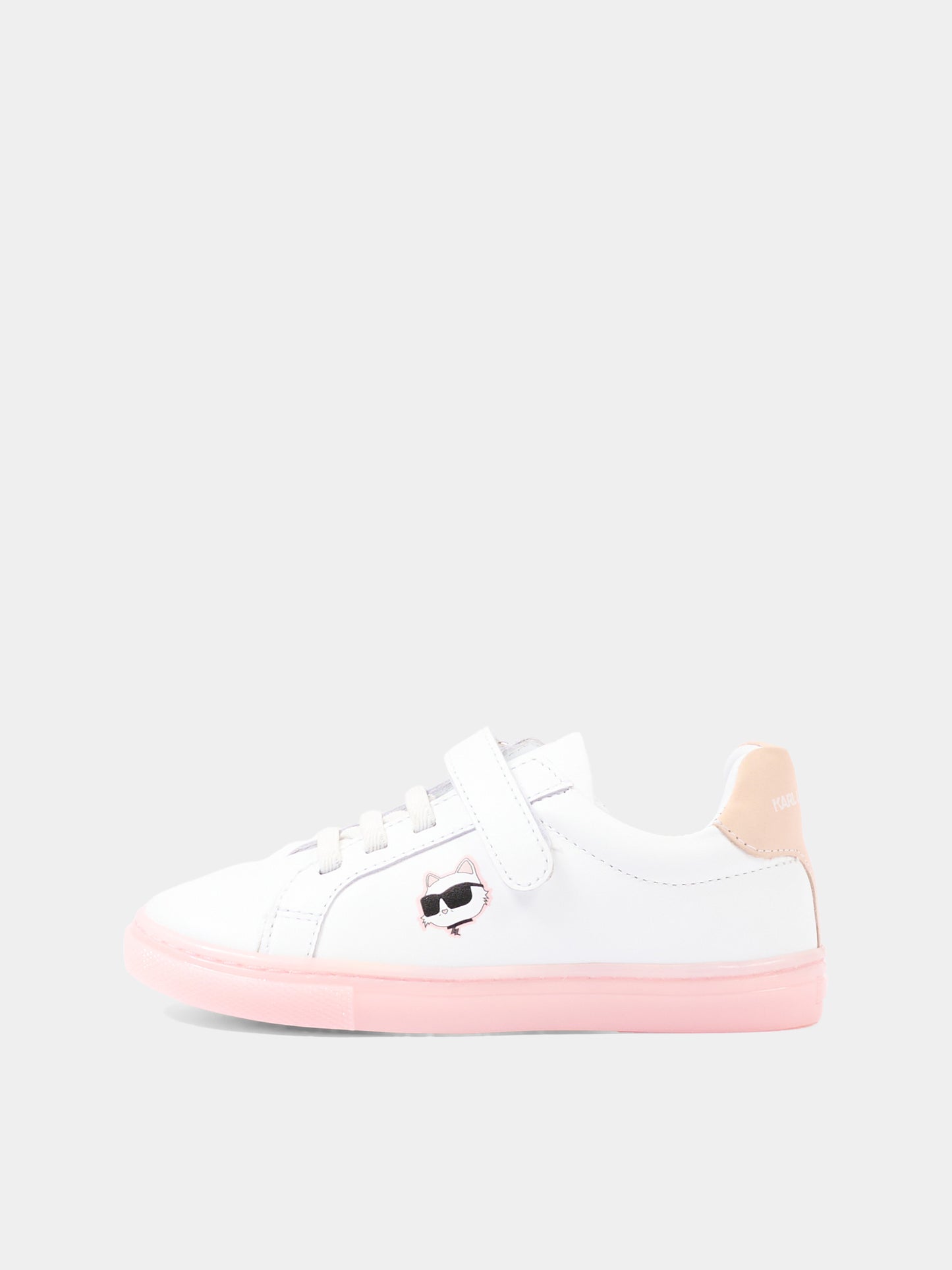 Sneakers bianche per bambina Ikonik,Karl Lagerfeld Kids,Z31184 10P
