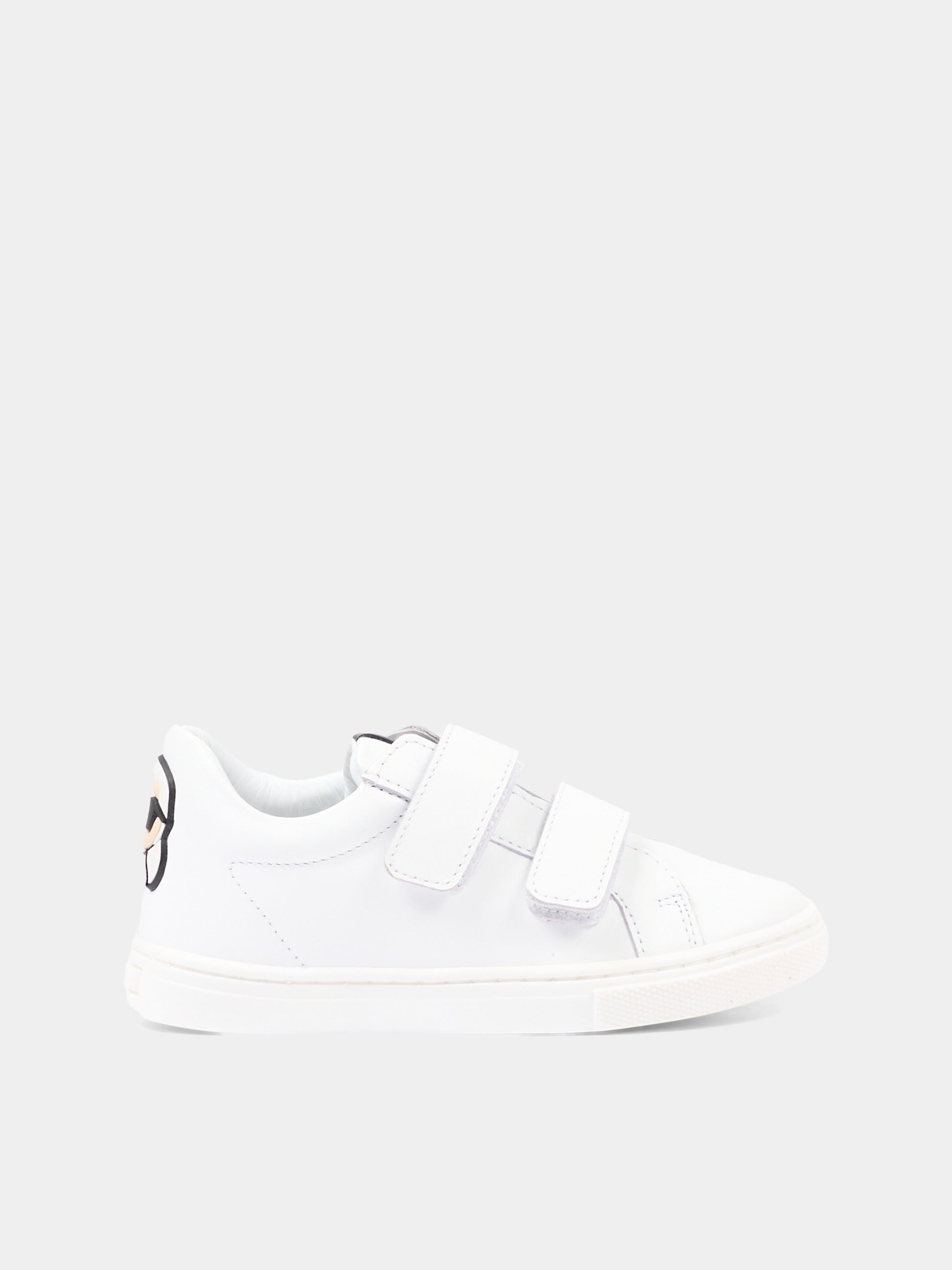 Sneakers bianche per bambino con logo,Karl Lagerfeld Kids,Z31186 10P