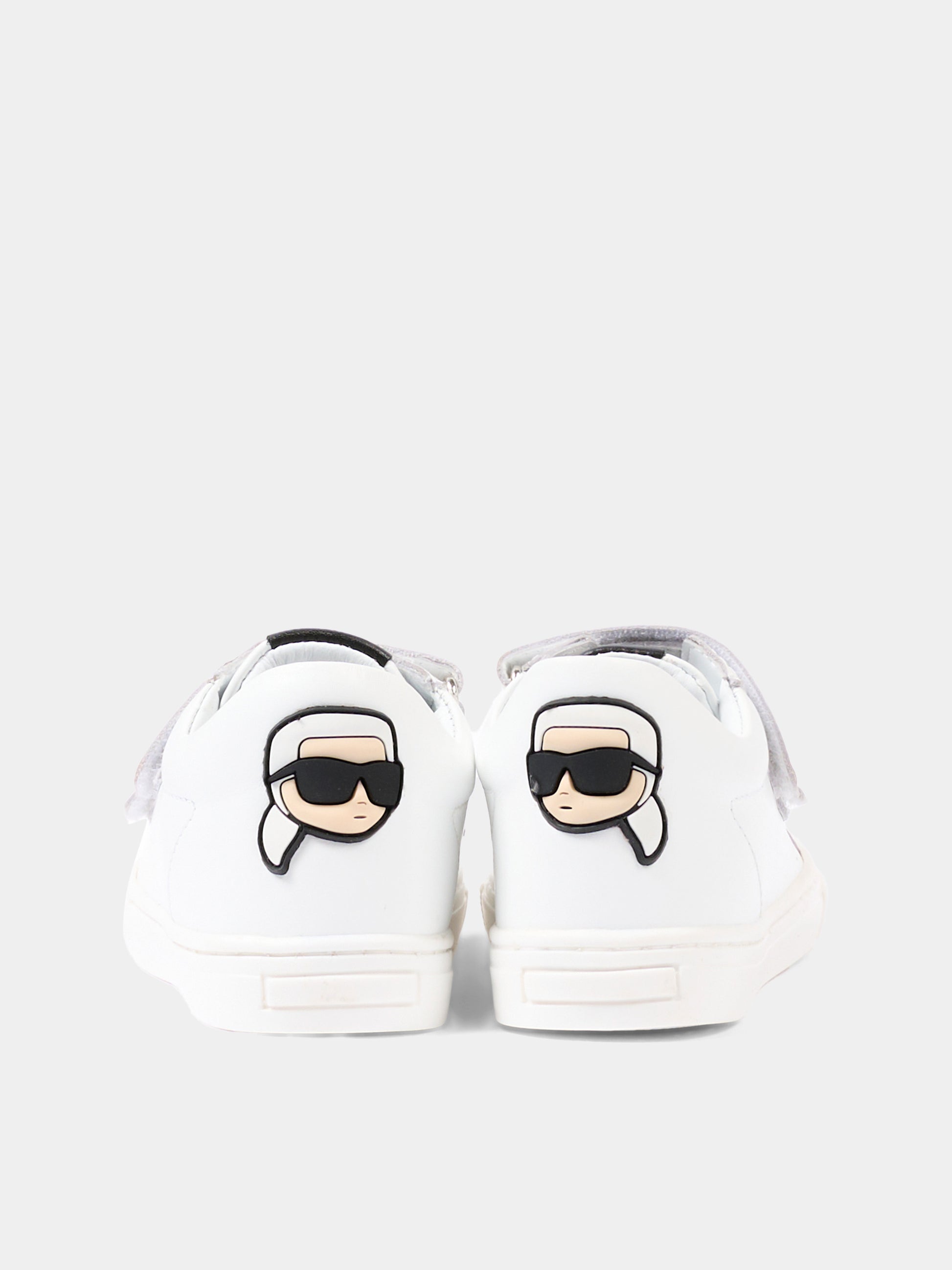 Sneakers bianche per bambino con logo,Karl Lagerfeld Kids,Z31186 10P