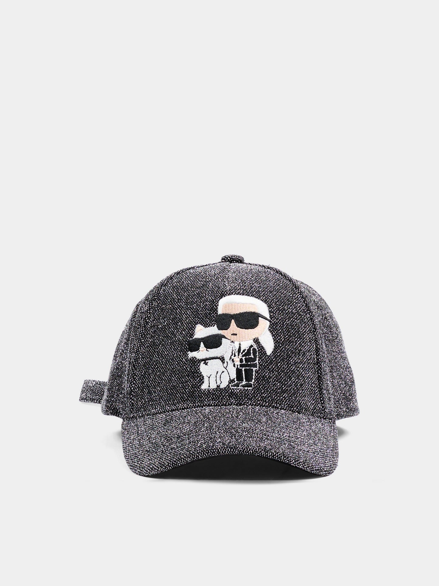 Cappello con visiera argento per bambina con Ikonik Karl & Choupette,Karl Lagerfeld Kids,Z31198 016