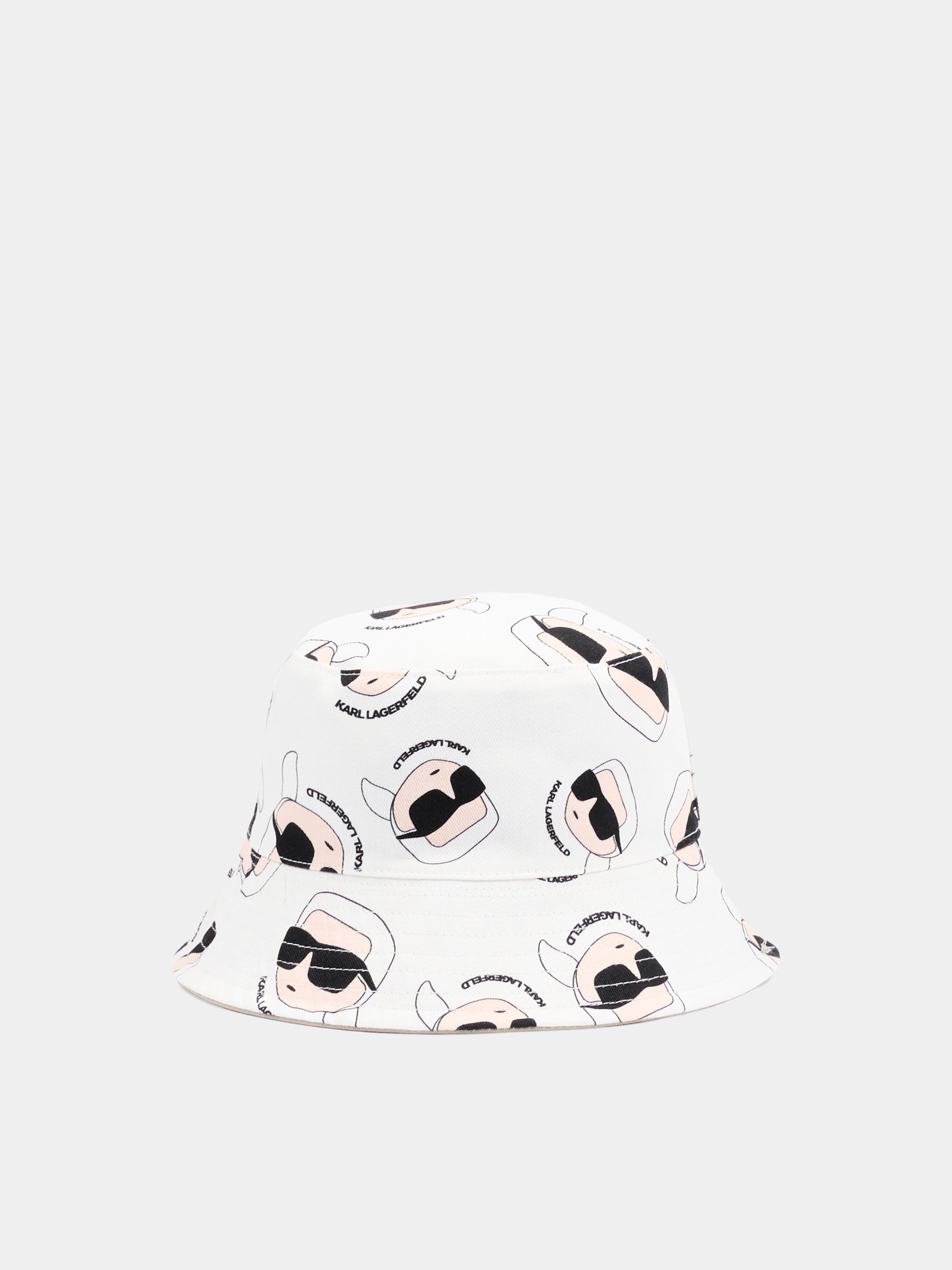 Cloche beige per neonato con patch Karl,Karl Lagerfeld Kids,Z31206 211