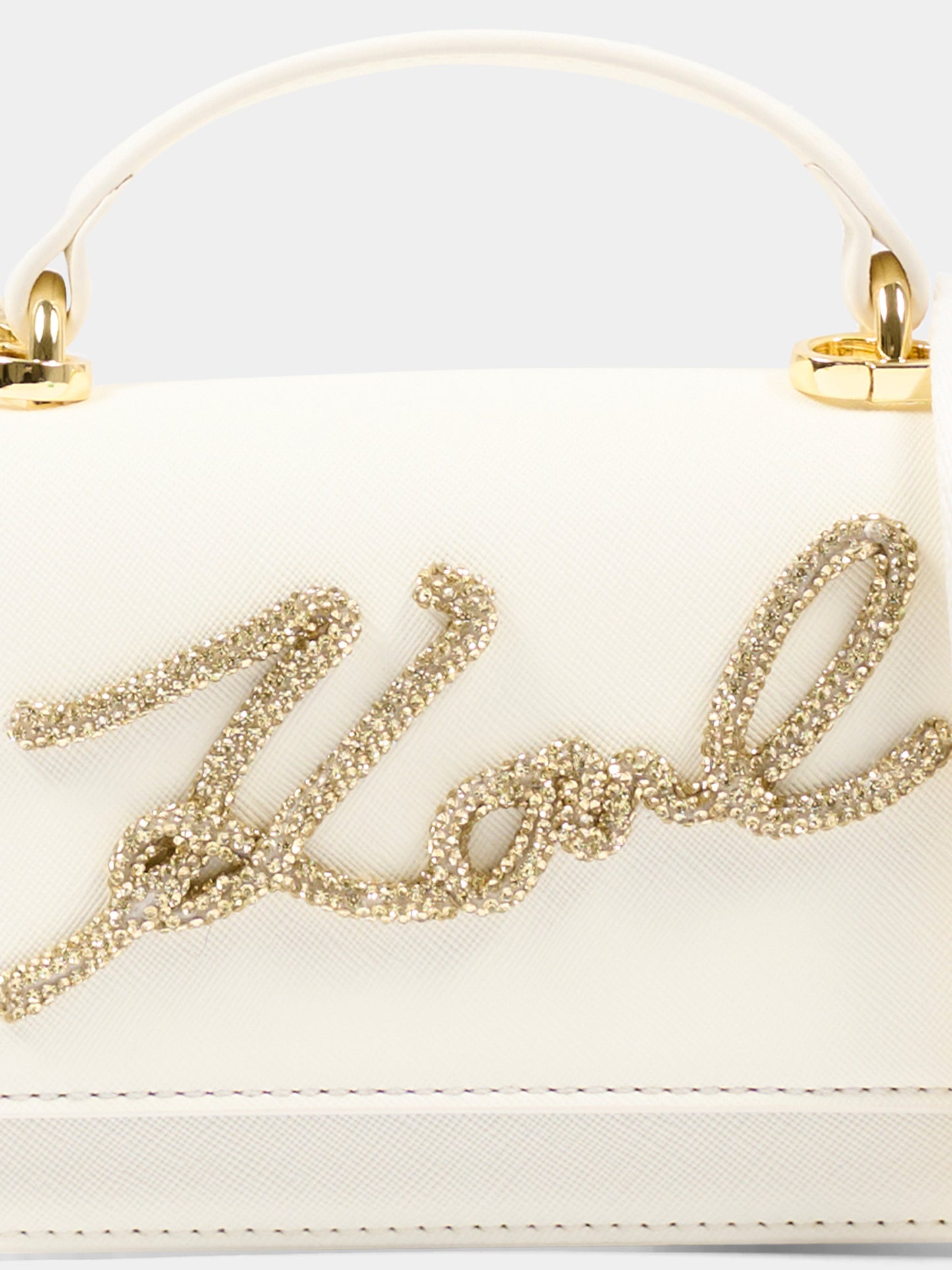 Borsa casual avorio per bambina con logo,Karl Lagerfeld Kids,Z31212 195