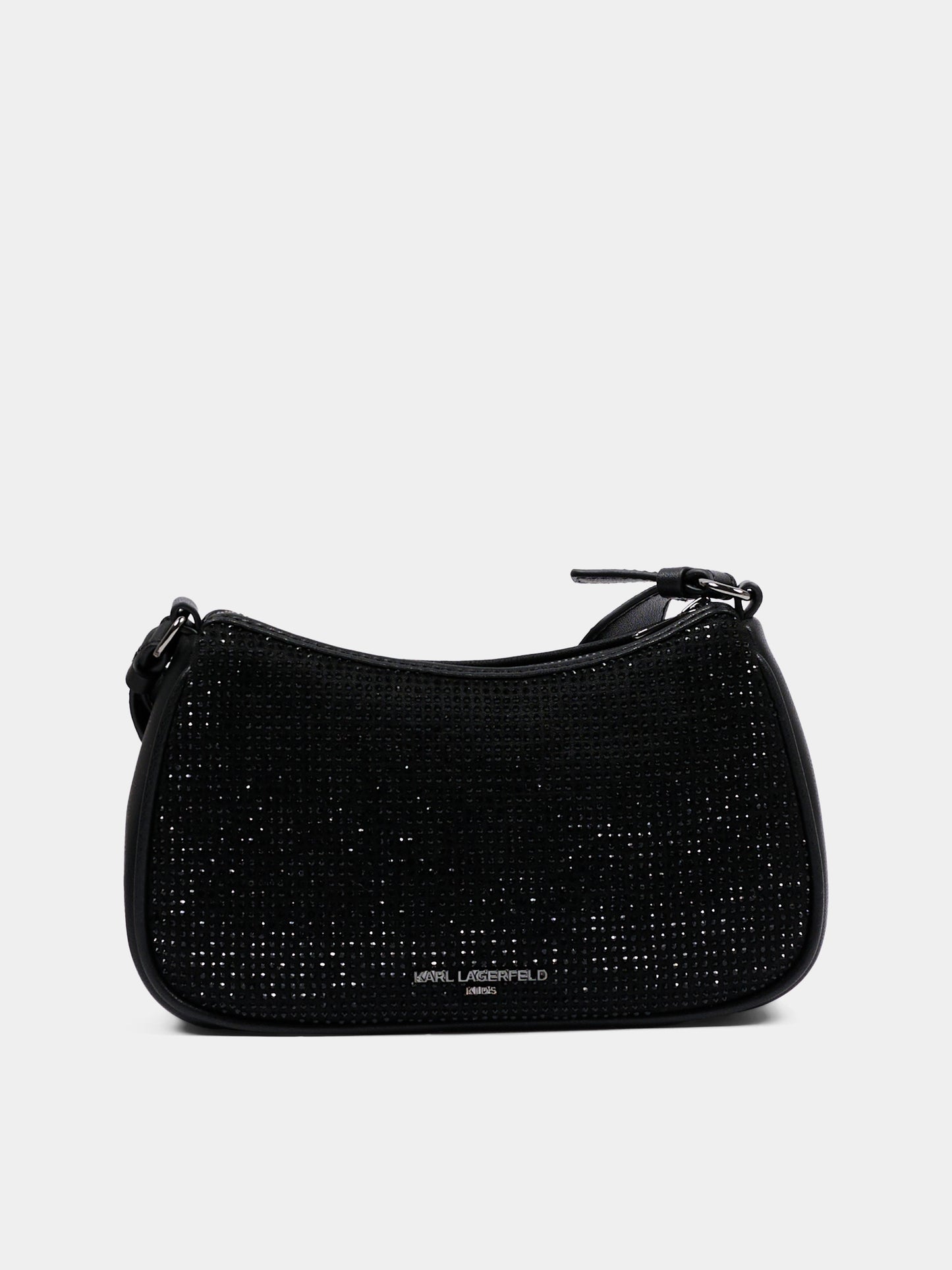 Borsa nera per bambina con strass,Karl Lagerfeld Kids,Z31240 09B