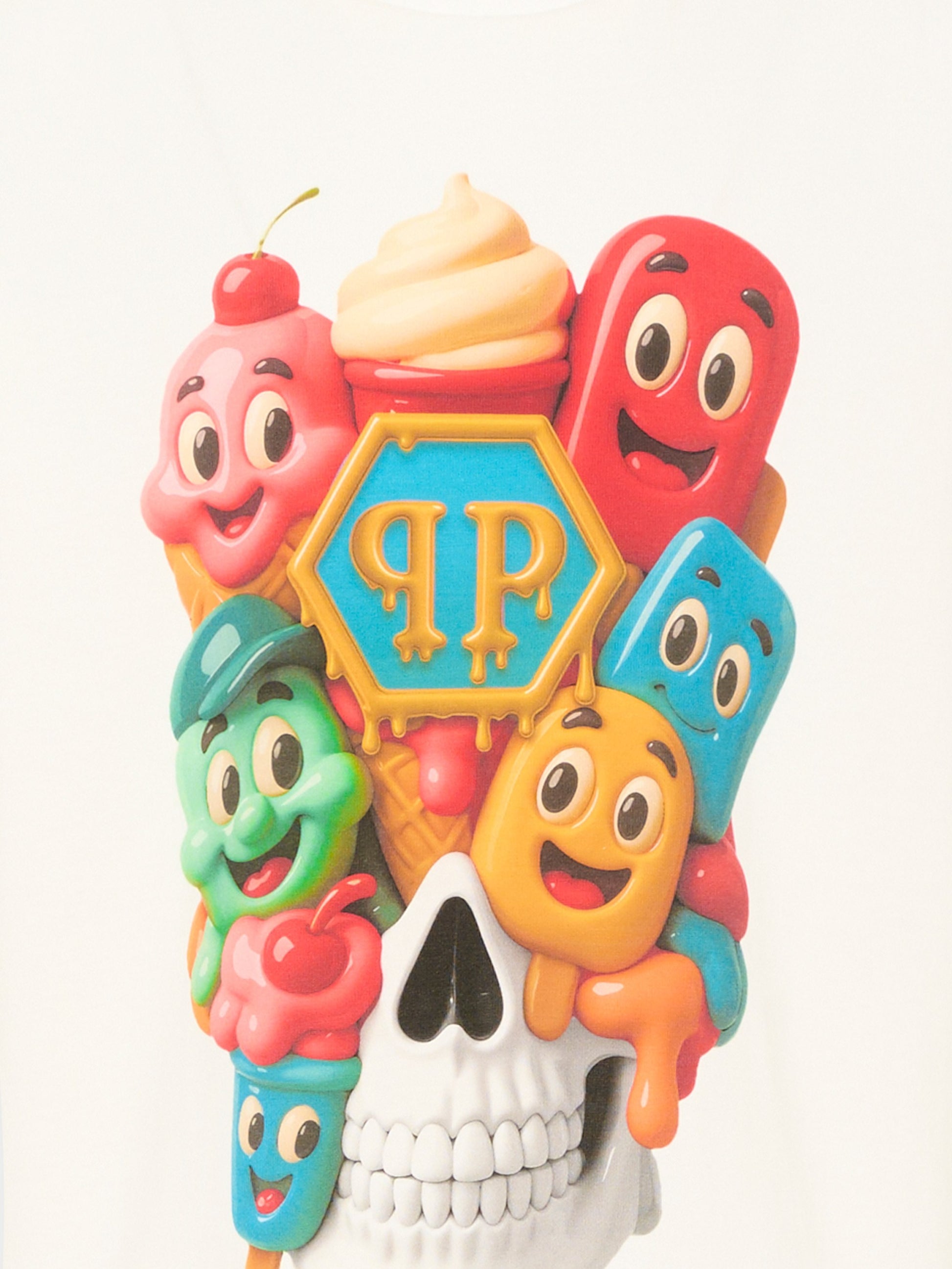 Canotta bianca per bambino con stampa,Philipp Plein Junior,S6PHJBTH071 002