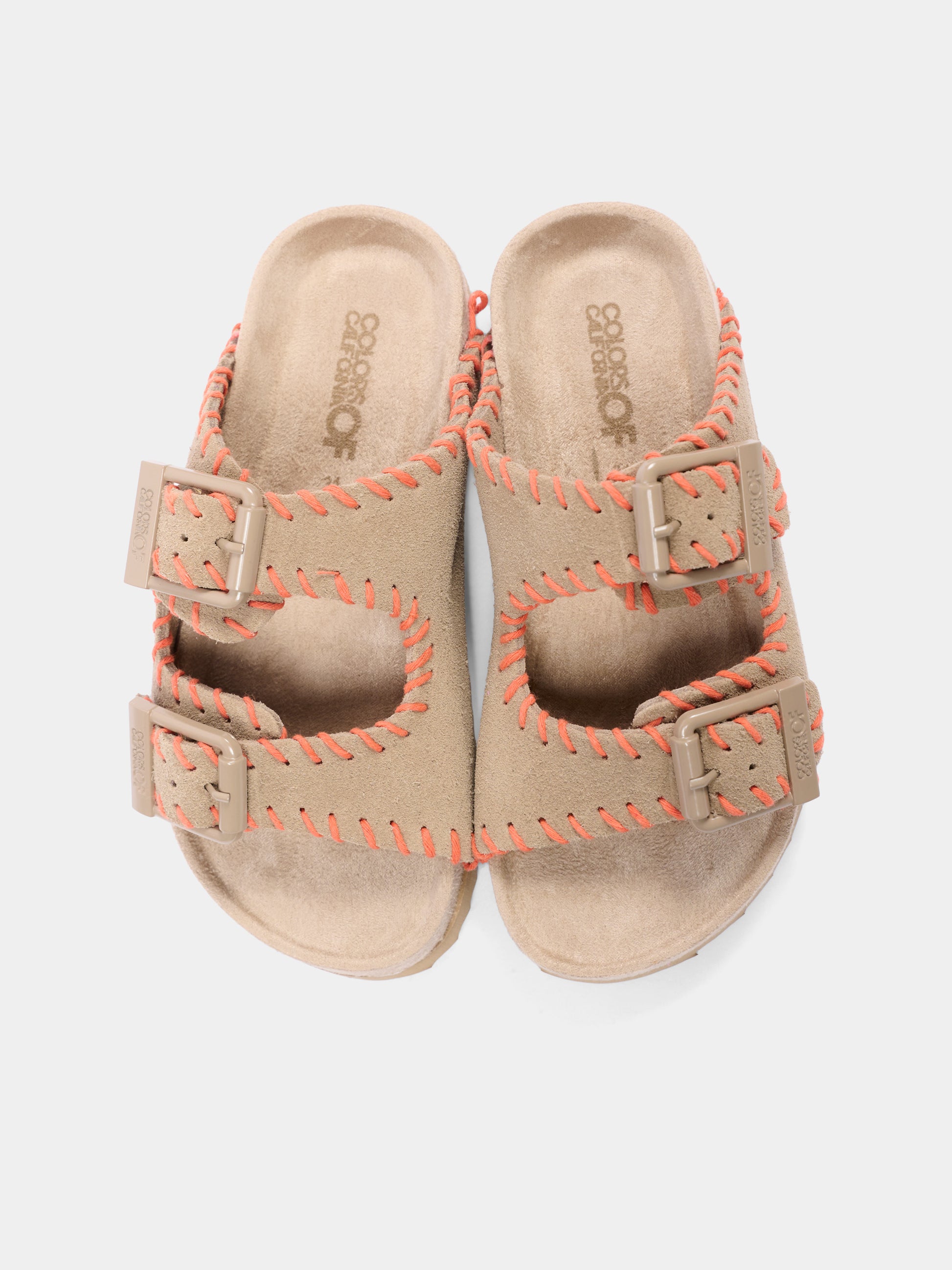 Sandali beige per bambina con impunture,Colors Of California,HC 2610 MUD