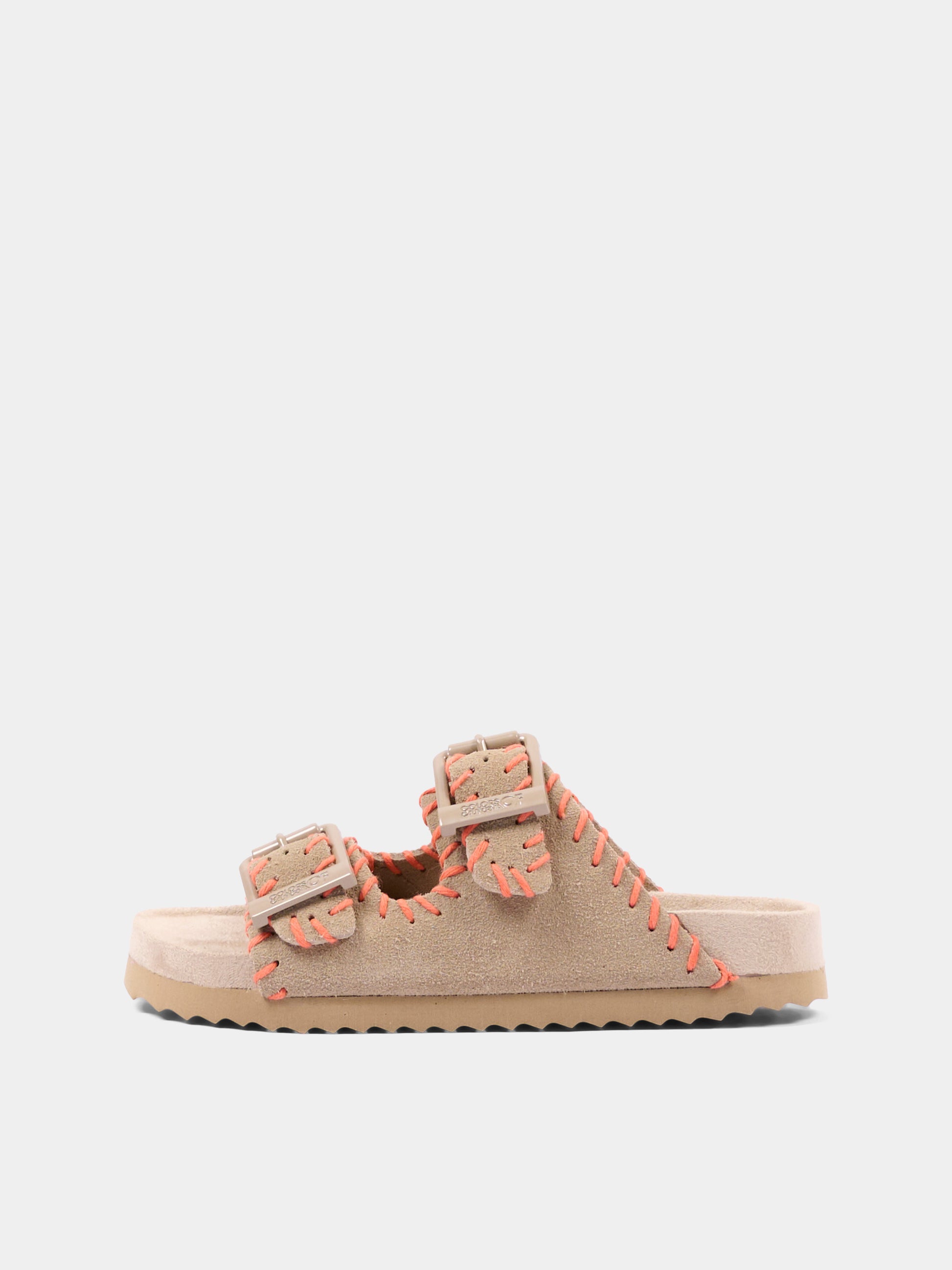 Sandali beige per bambina con impunture,Colors Of California,HC 2610 MUD