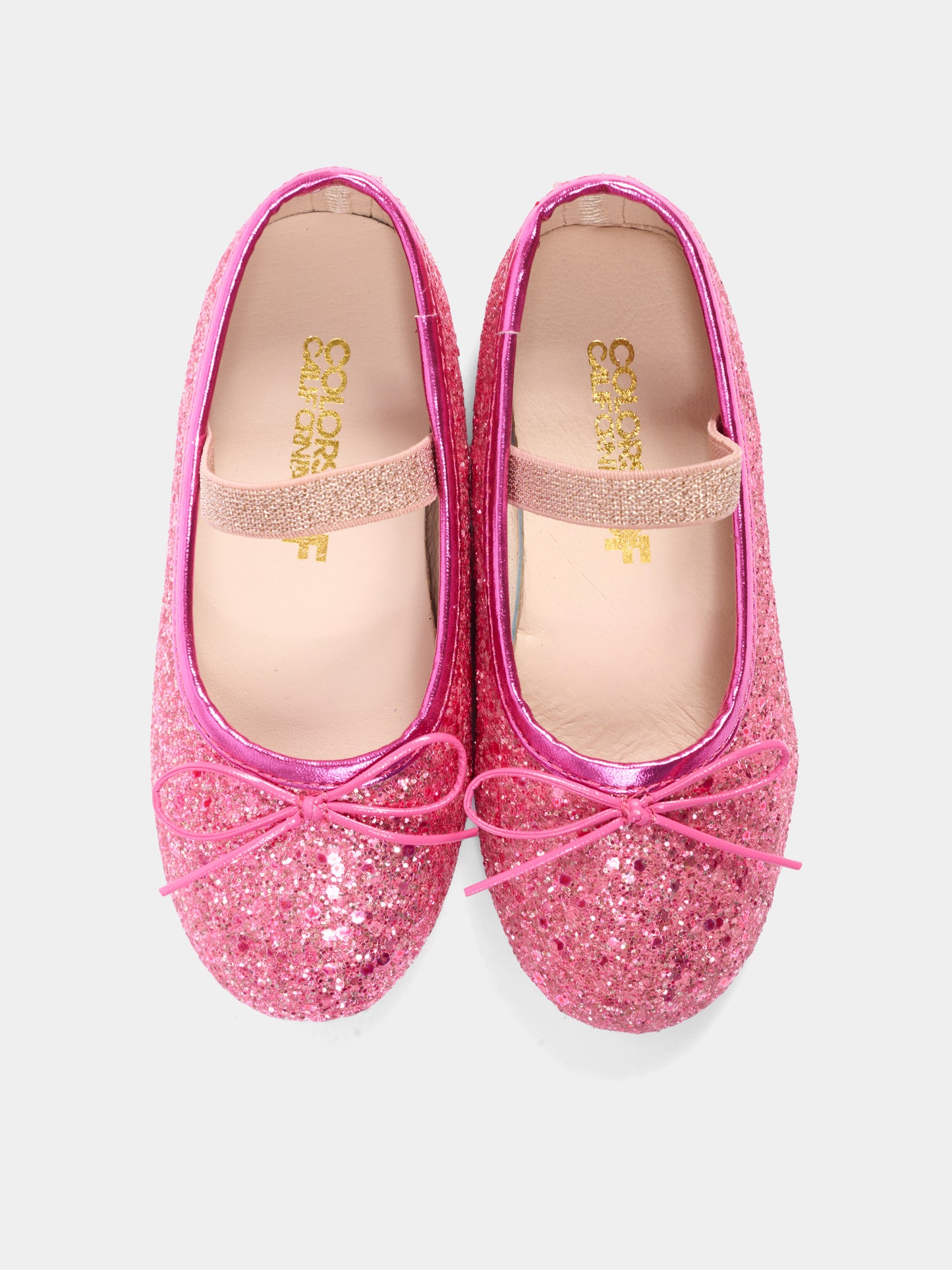 Ballerine rosa glitterate per bambina,Colors Of California,HC YUCCAK01 SUNC