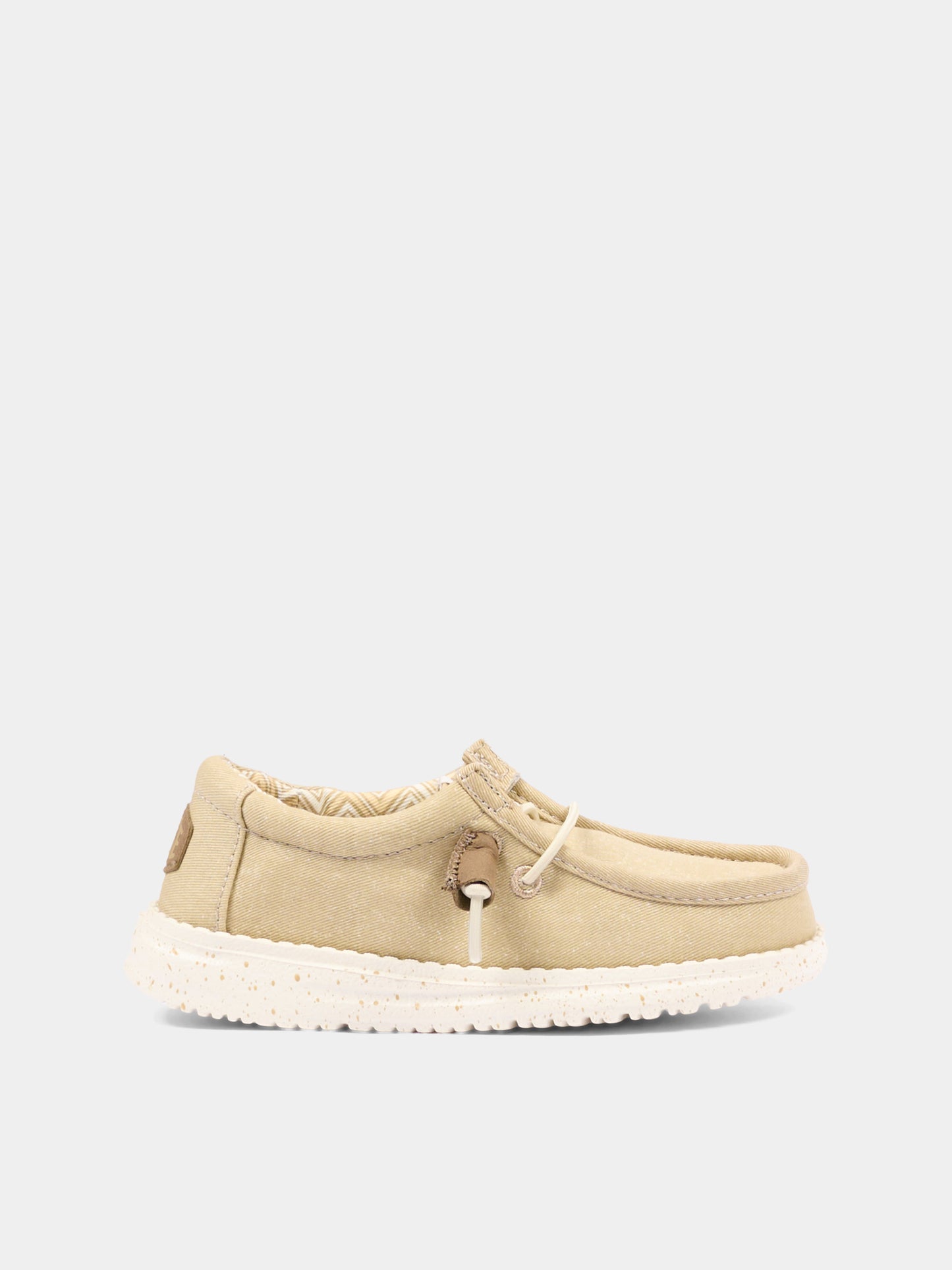 Mocassino beige Wally Y Stretch Canvas per bambino,Hey Dude,41144A 3VM HDY1
