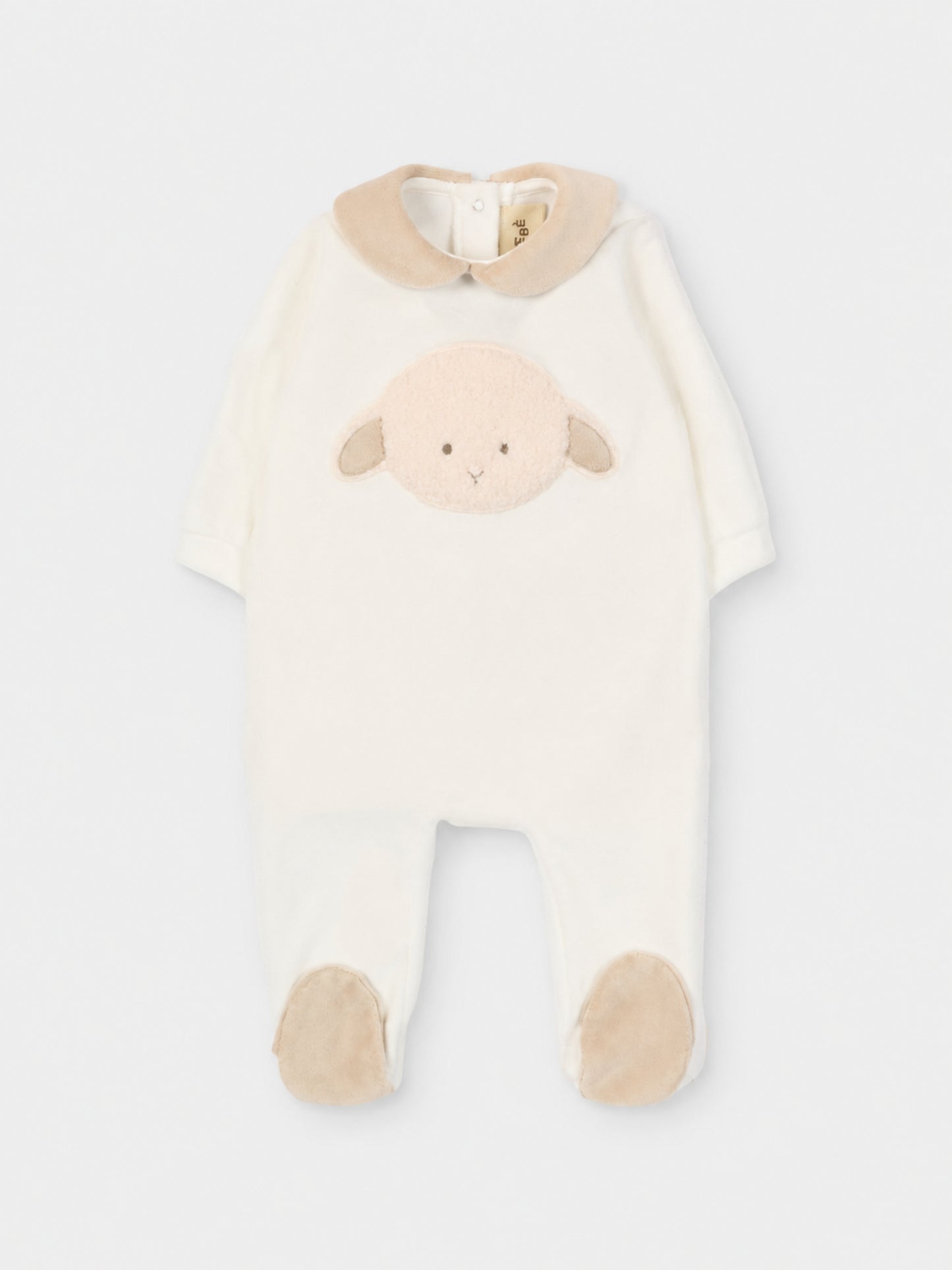 Tutina bianca per neonati con agnellino,Le Boo Beebè,CB011 2021