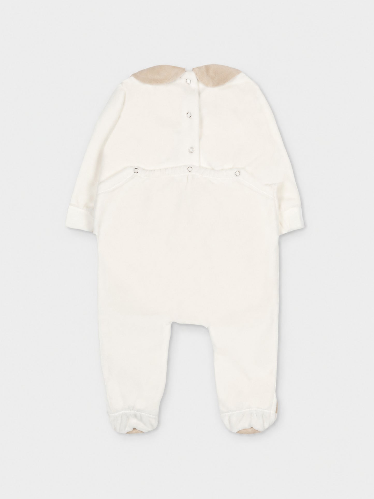 Tutina bianca per neonati con agnellino,Le Boo Beebè,CB011 2021