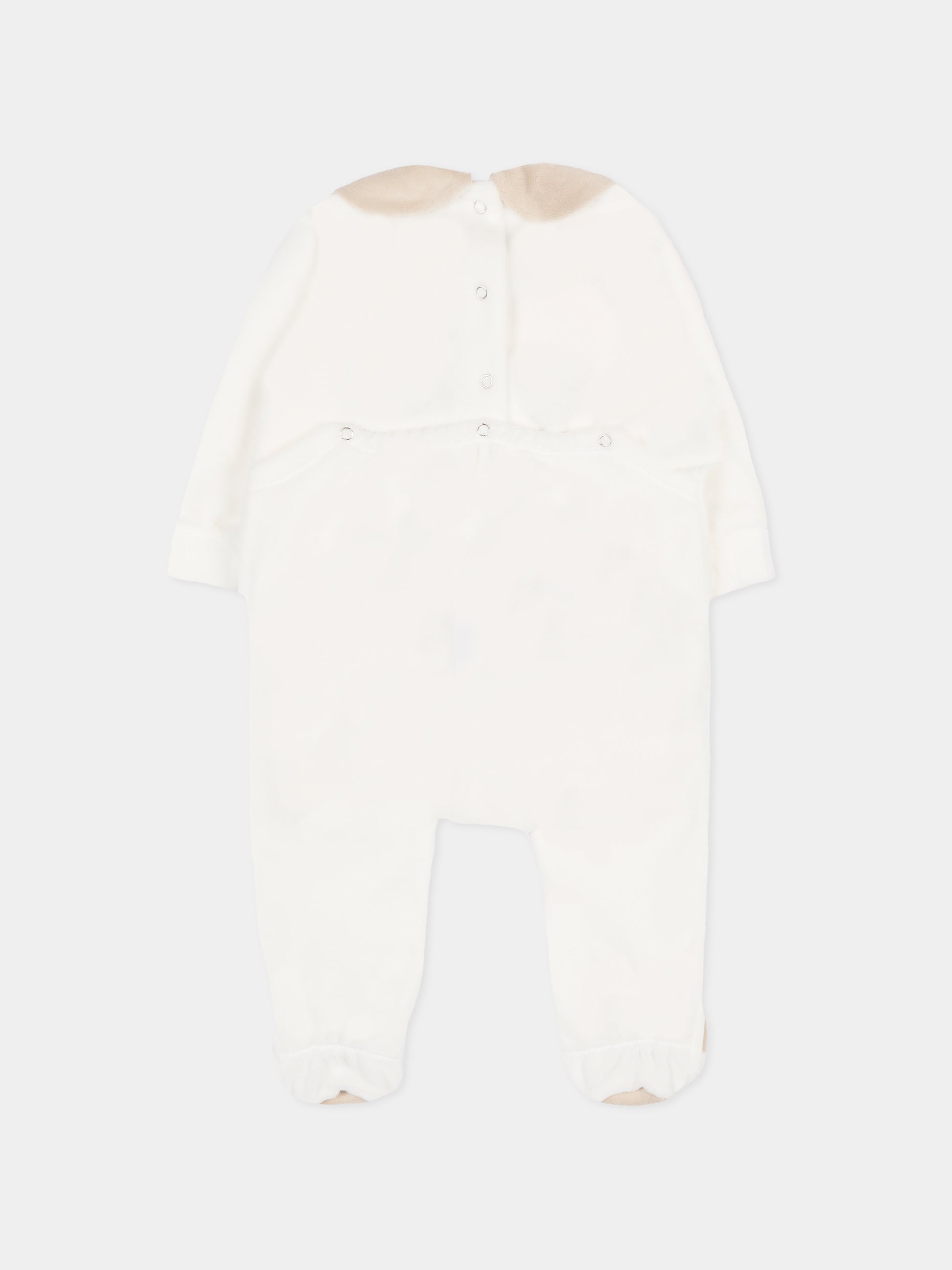 Tutina bianca per neonati con agnellino,Le Boo Beebè,CB011 2021