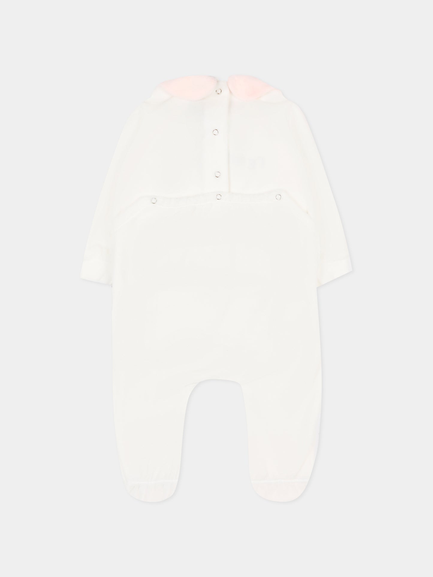 Tutina bianca per neonata con agnellino e collana,Le Boo Beebè,CB011 2030