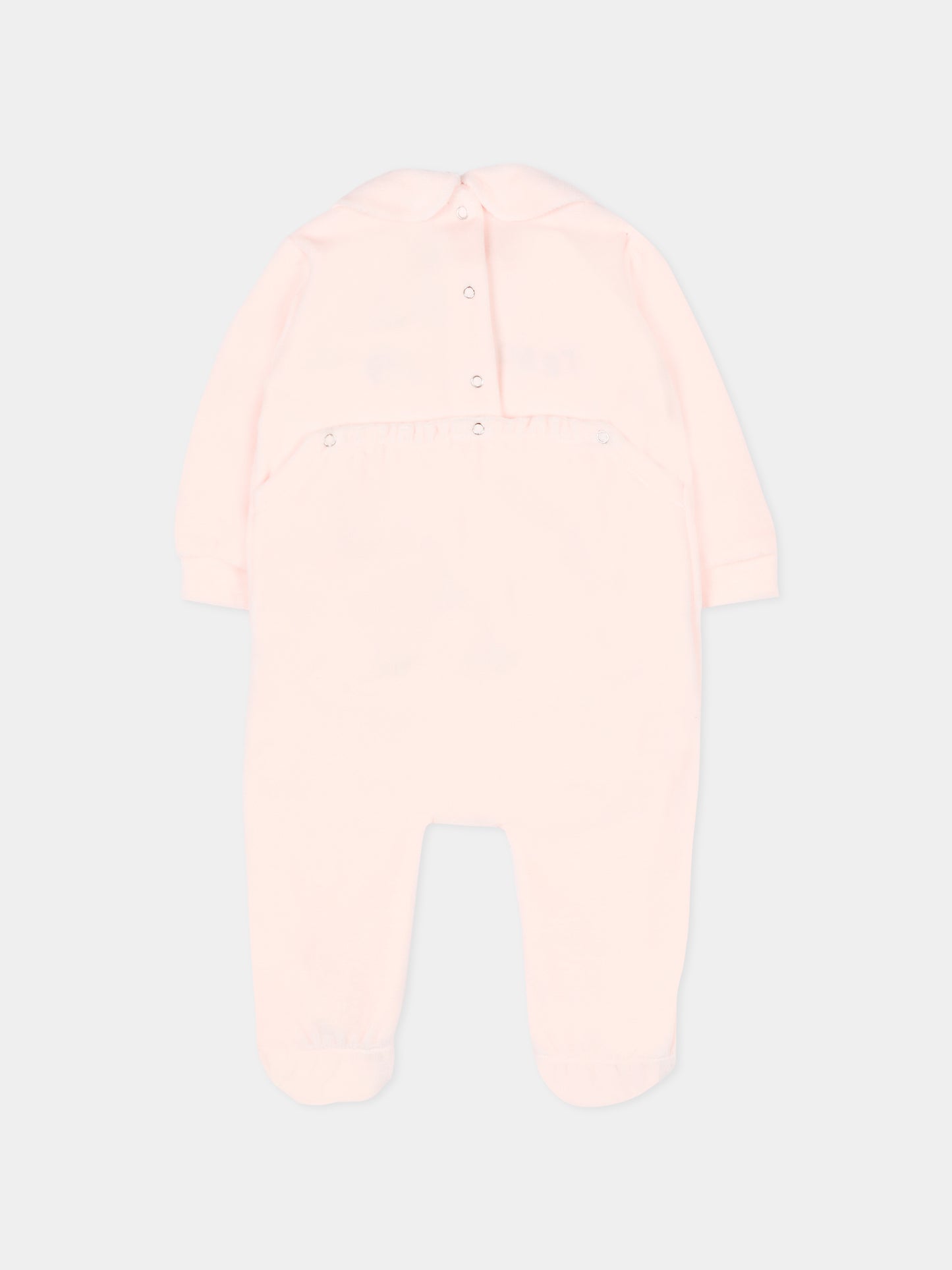 Tutina rosa per neonata con agnellino e collana,Le Boo Beebè,CB011 30