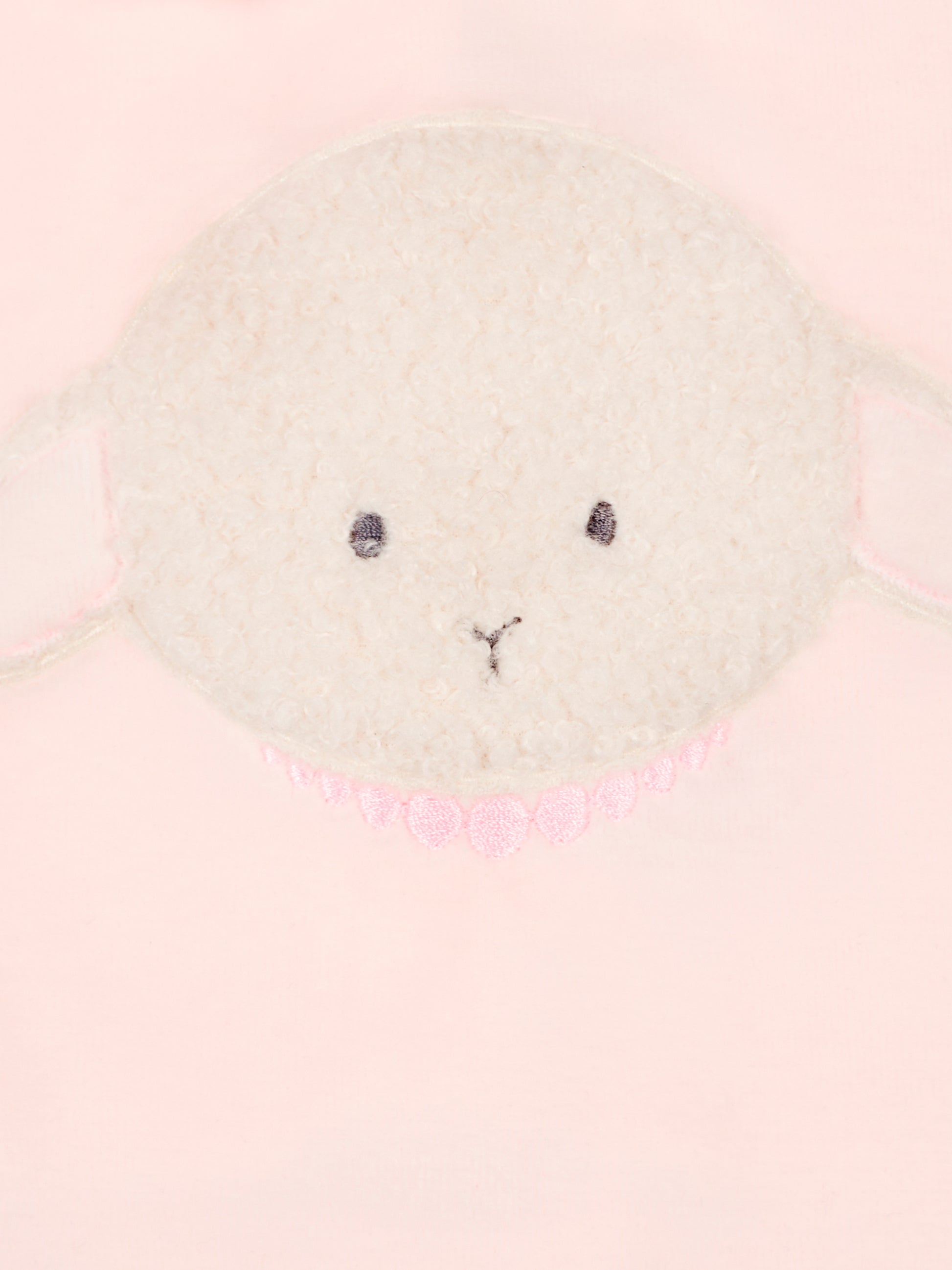 Tutina rosa per neonata con agnellino e collana,Le Boo Beebè,CB011 30