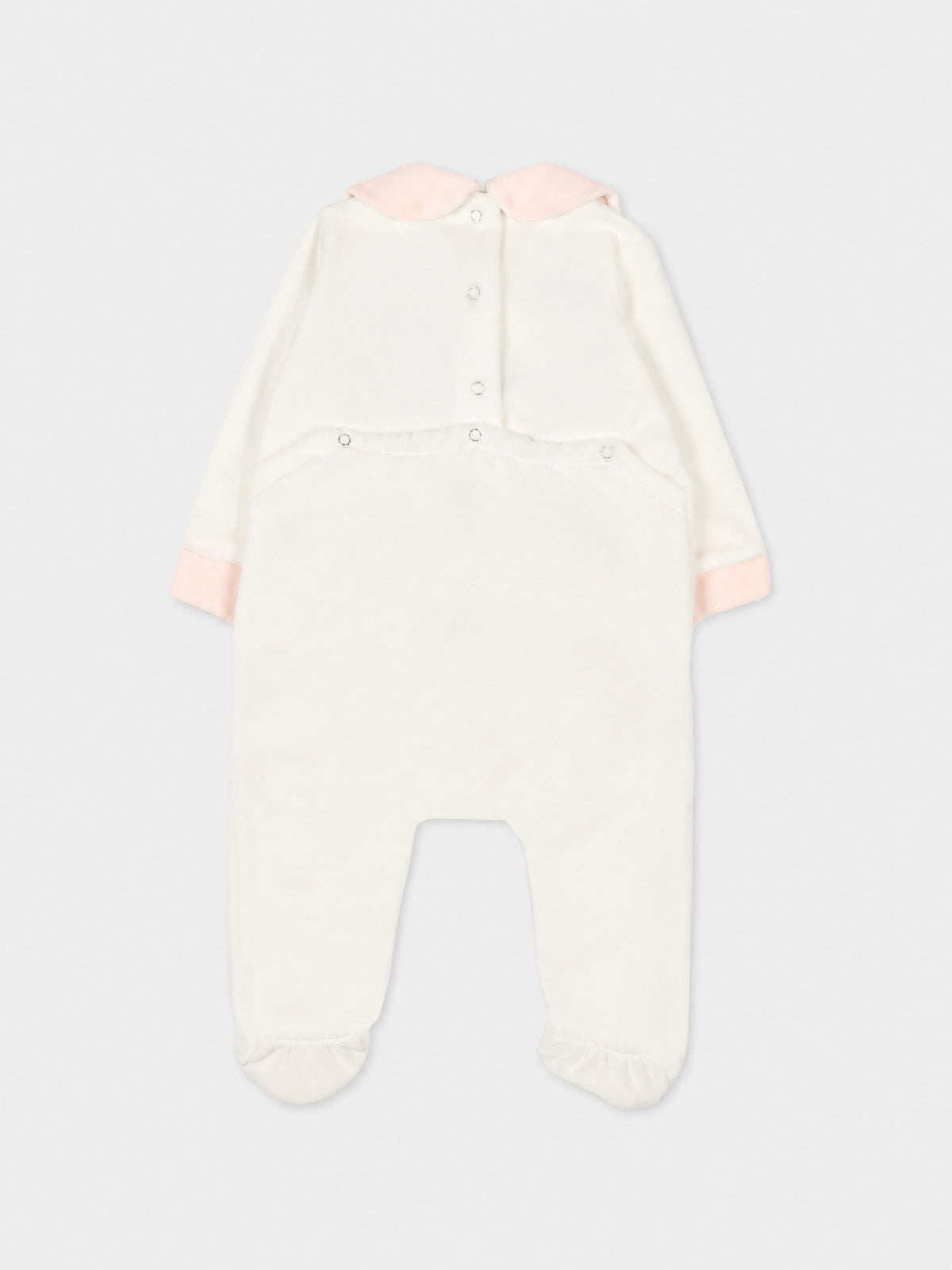 Tutina bianca per neonata con agnellino,Le Boo Beebè,CB012 2030