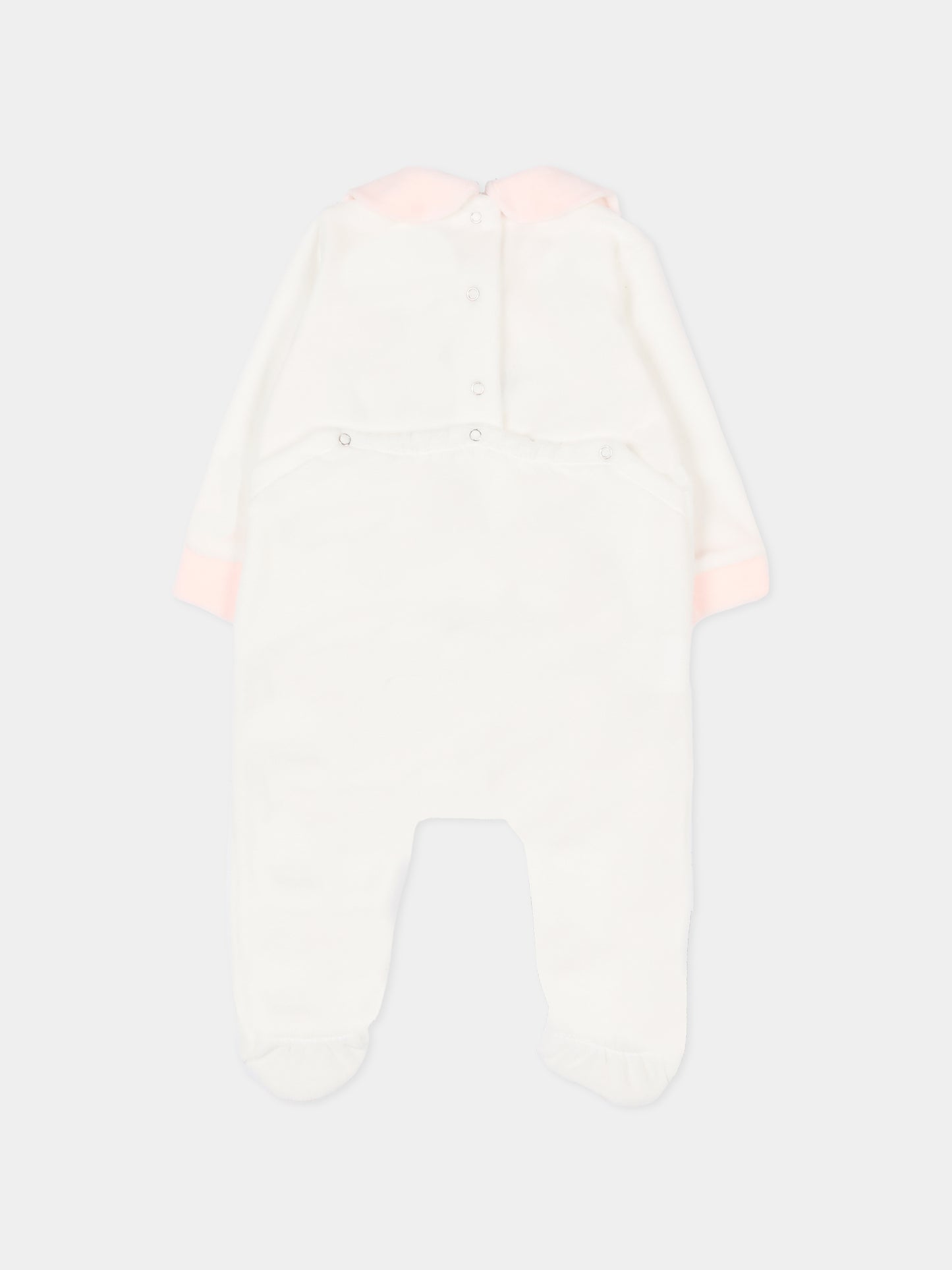 Tutina bianca per neonata con agnellino,Le Boo Beebè,CB012 2030