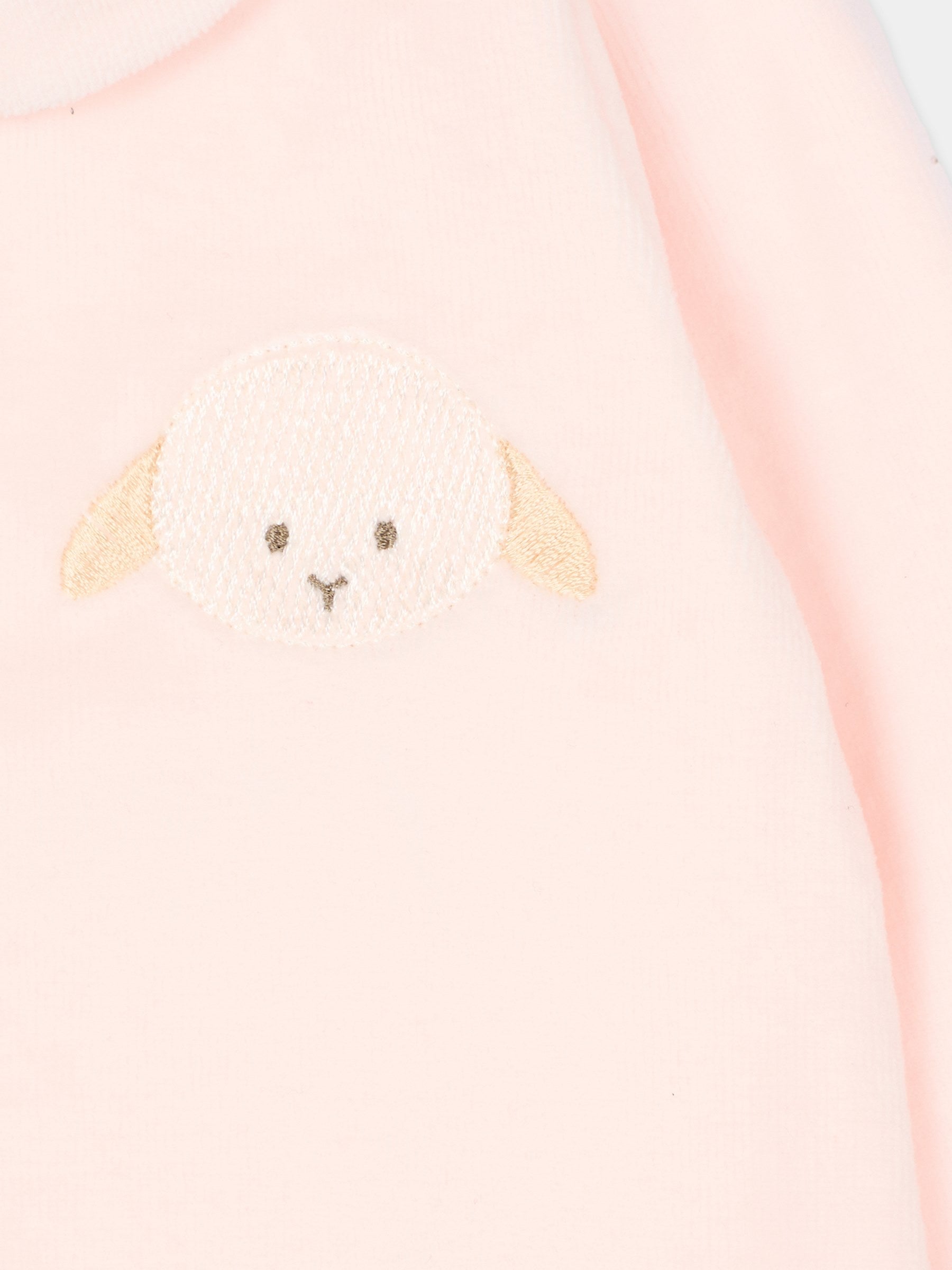 Tutina rosa per neonata con agnellino,Le Boo Beebè,CB012 30