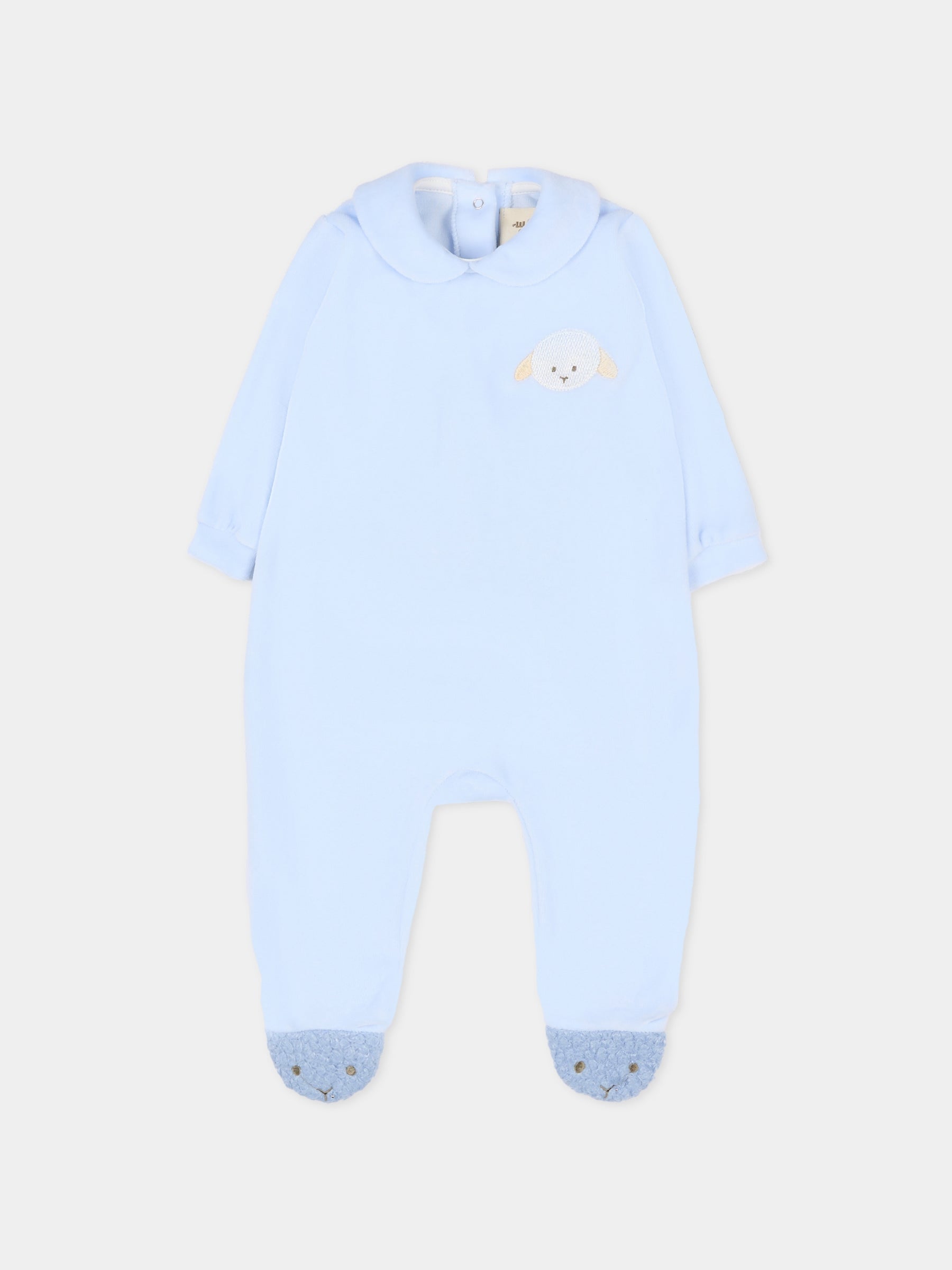 Tutina celeste per neonato con agnellino,Le Boo Beebè,CB012 40