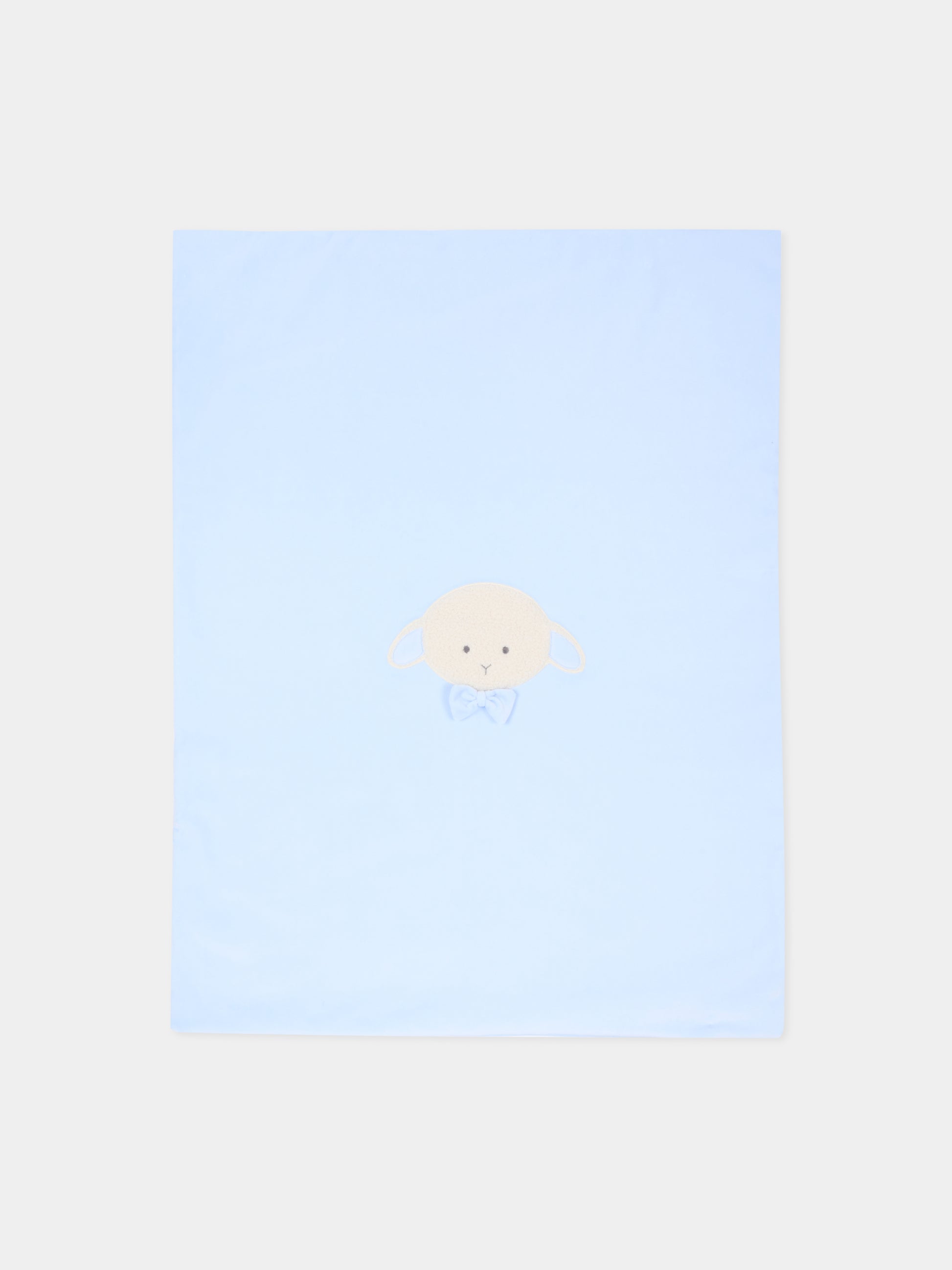 Coperta celeste per neonato con agnellino e papillon,Le Boo Beebè,CBC011 40