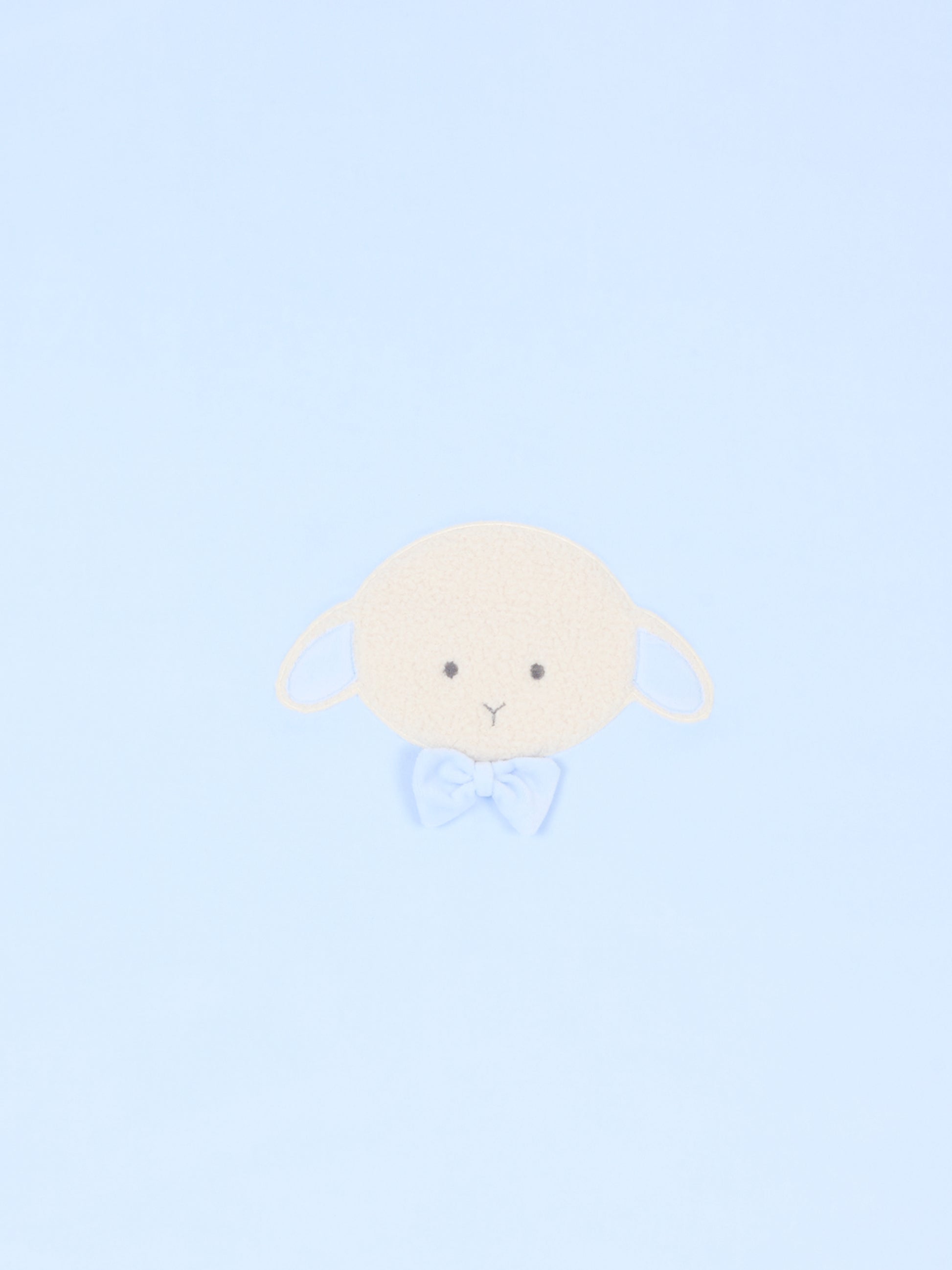 Coperta celeste per neonato con agnellino e papillon,Le Boo Beebè,CBC011 40