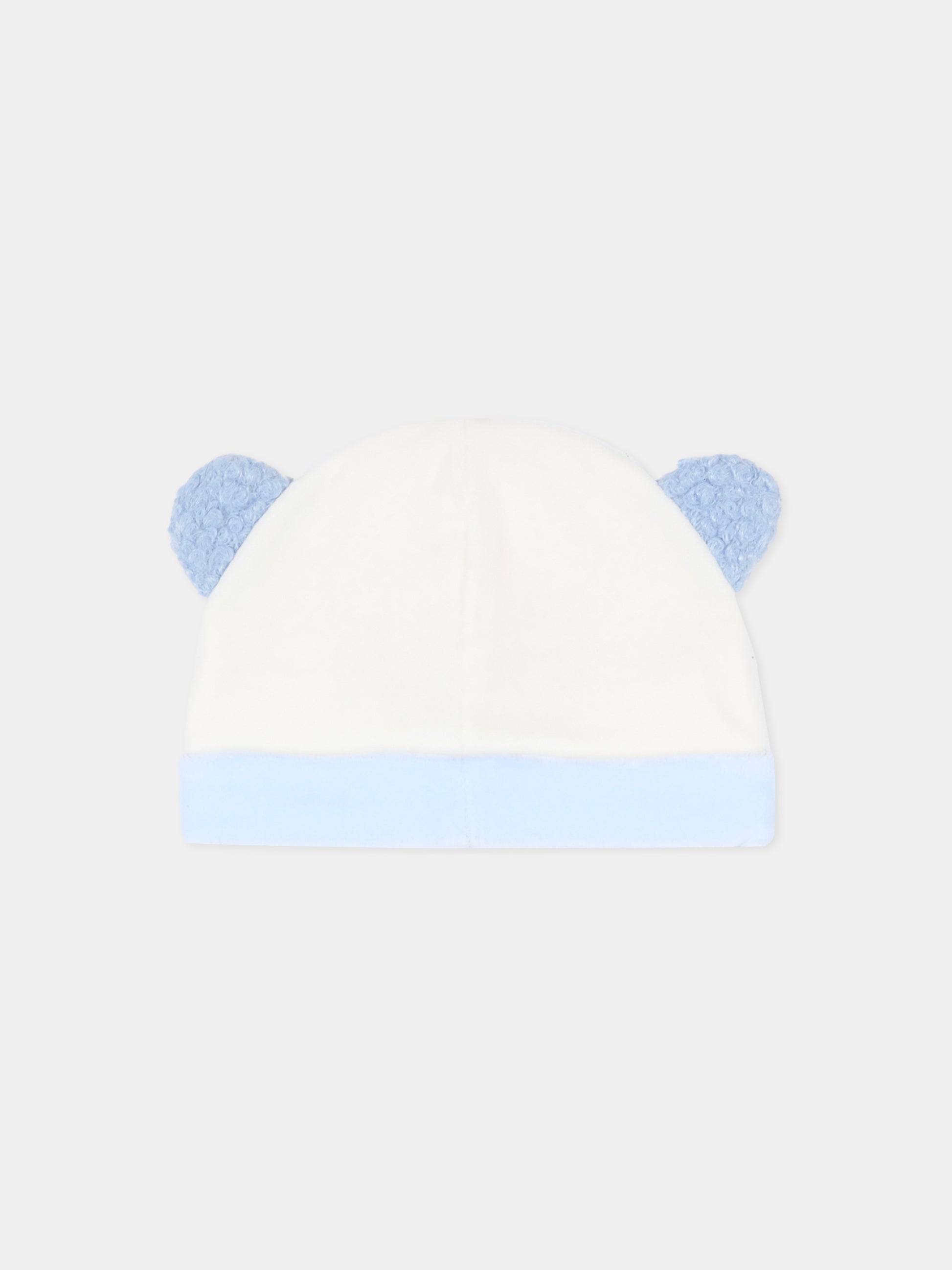 Cappello avorio per neonato con orecchie,Le Boo Beebè,CCB011 40